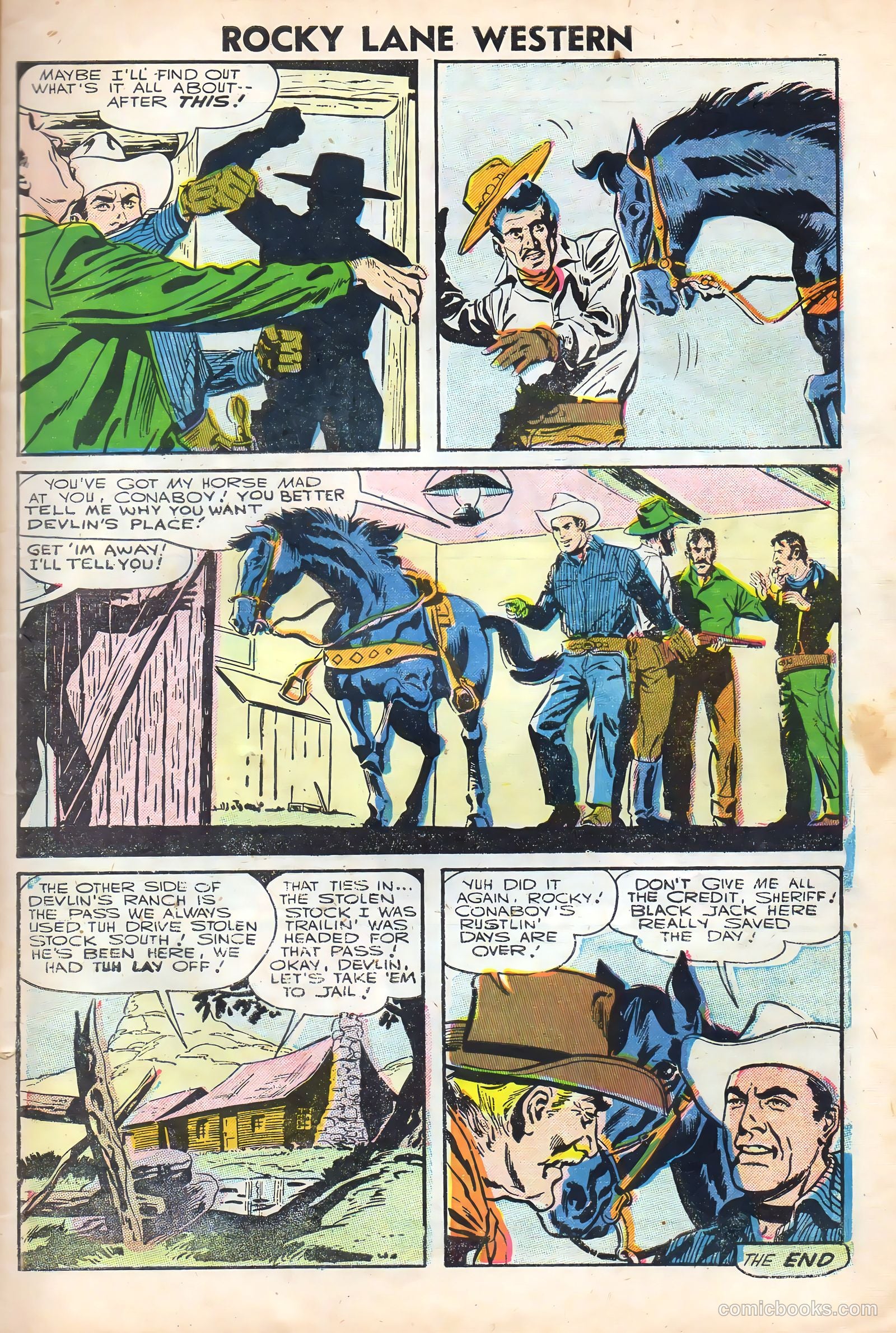 Rocky Lane Western #72 (1956) — page 7 of 36