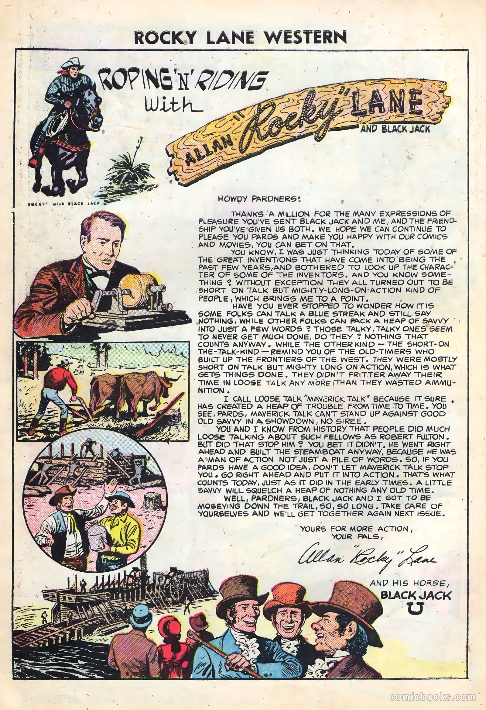 Rocky Lane Western #72 (1956) — page 32 of 36