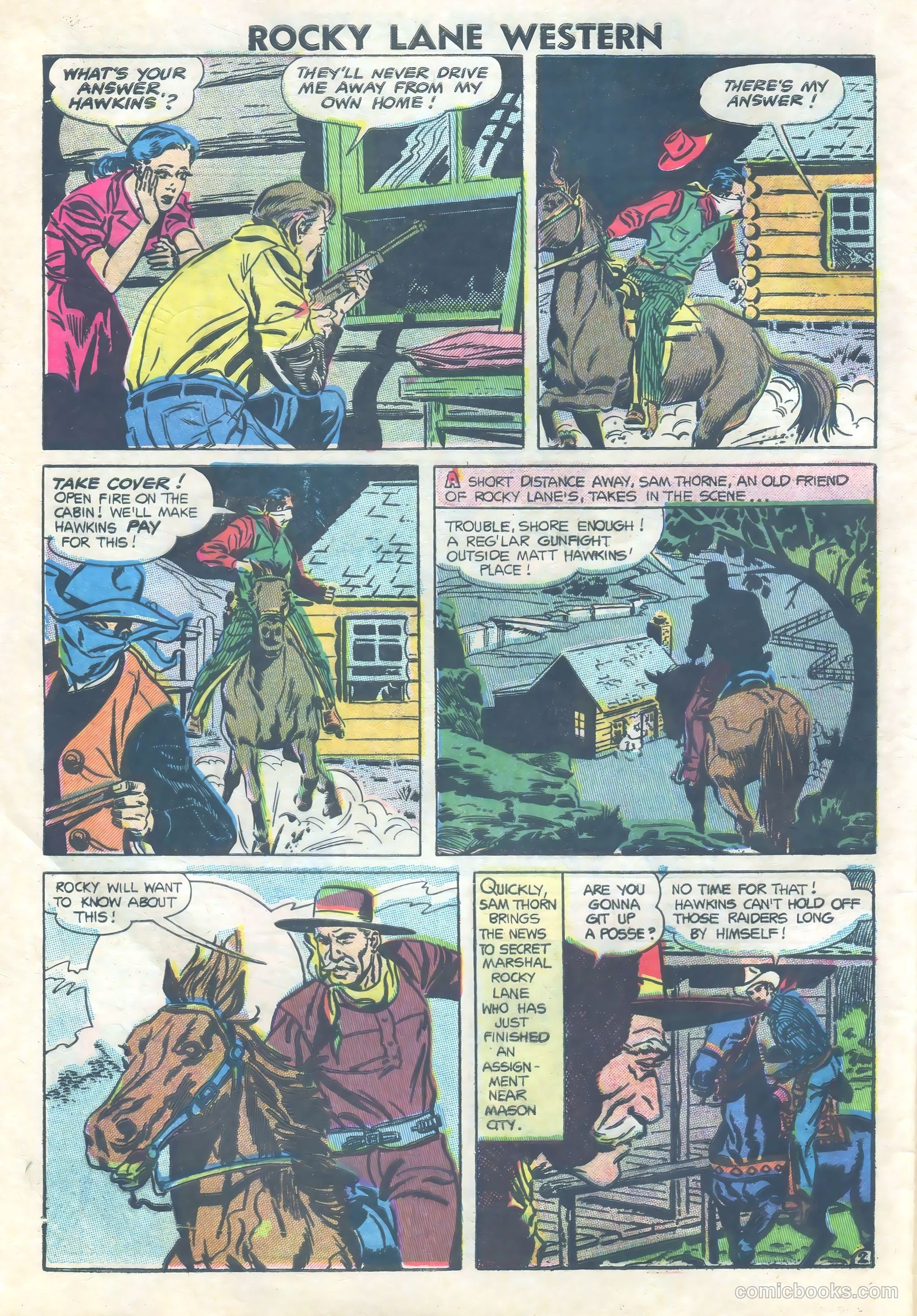 Rocky Lane Western #73 (1952) — page 4 of 36