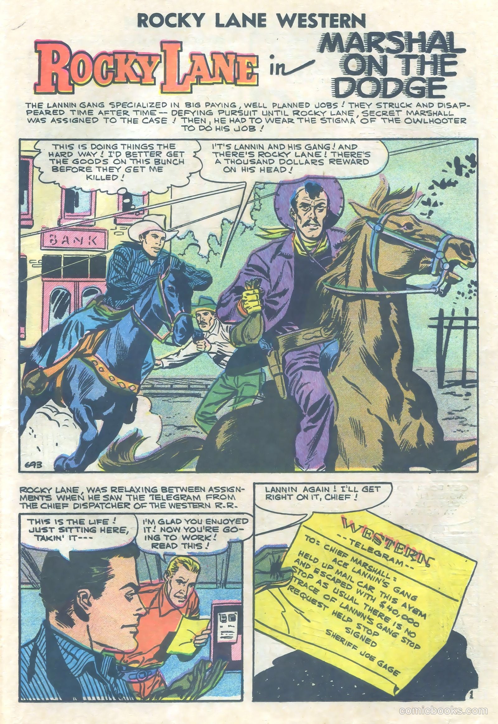 Rocky Lane Western #73 (1952) — page 19 of 36