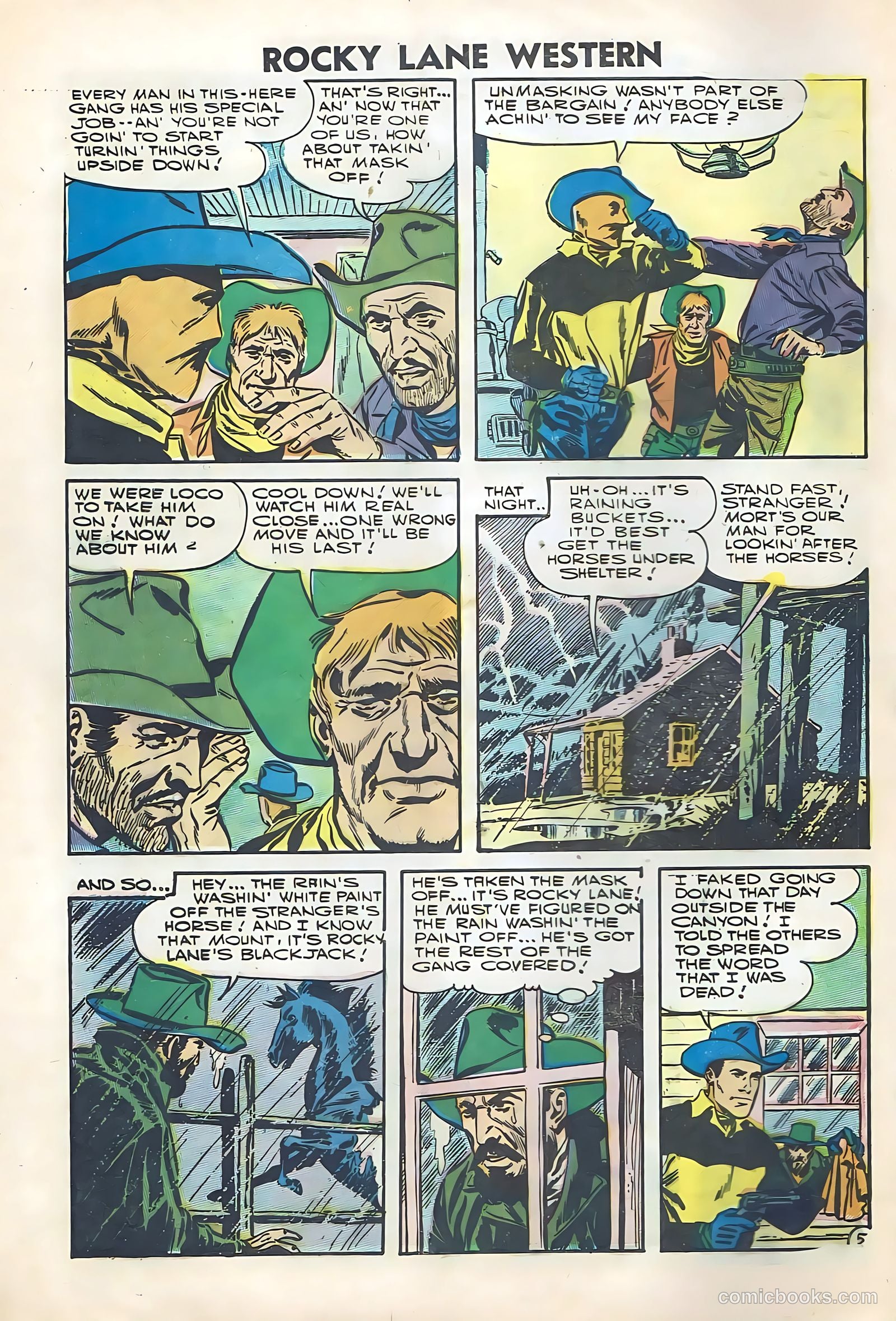 Rocky Lane Western #74 (1956) — page 8 of 36