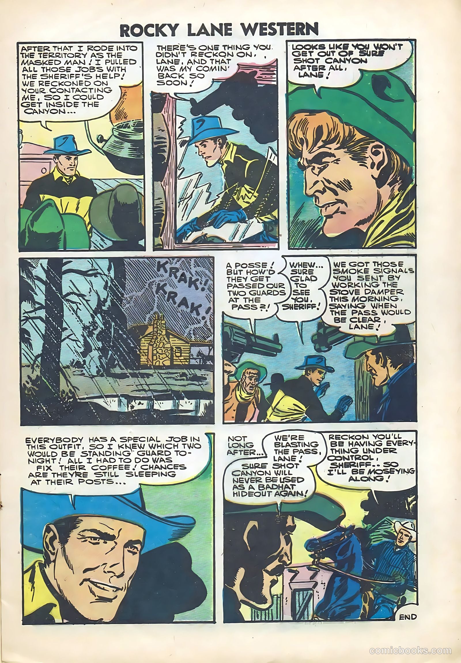 Rocky Lane Western #74 (1956) — page 9 of 36