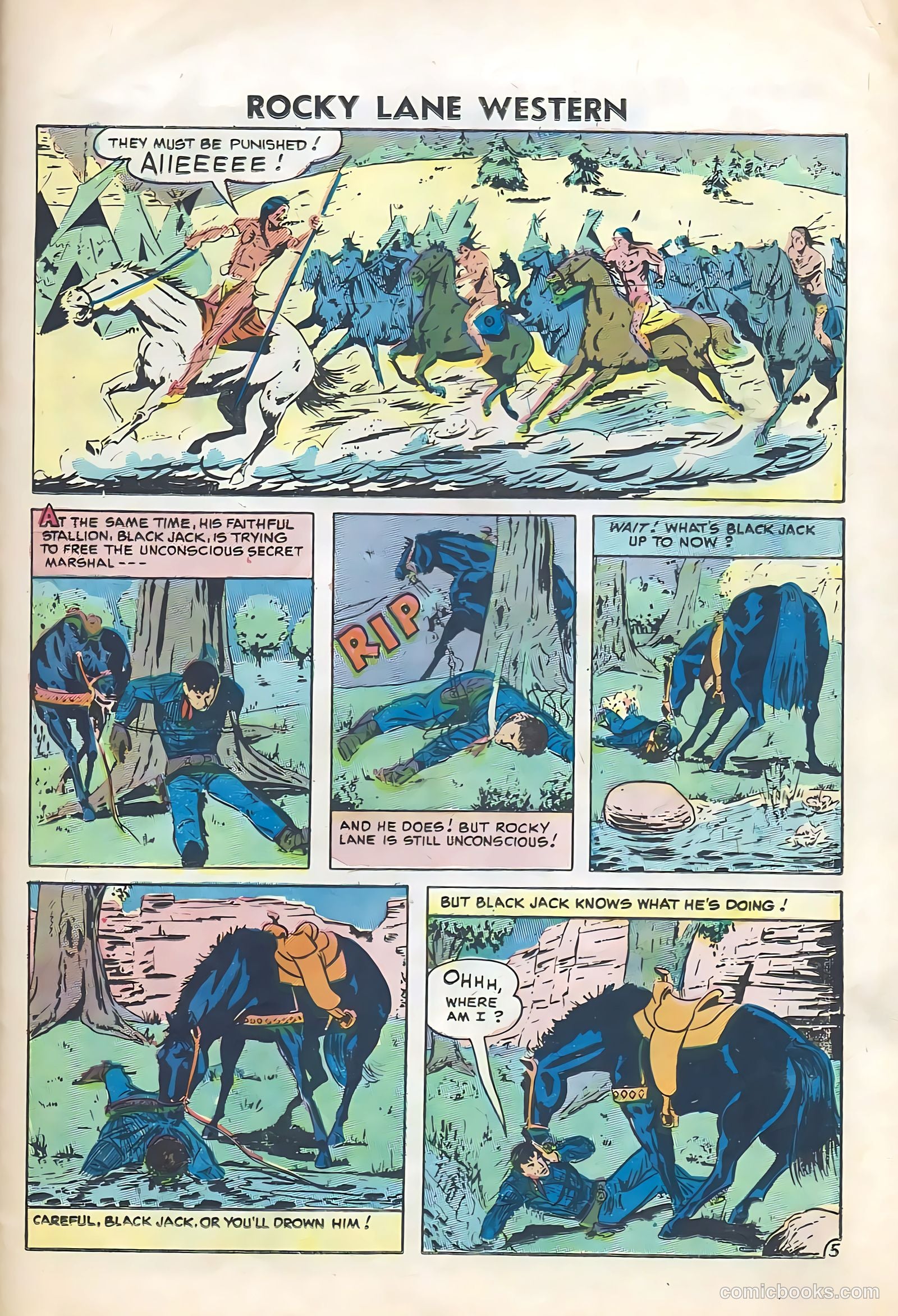 Rocky Lane Western #74 (1956) — page 23 of 36