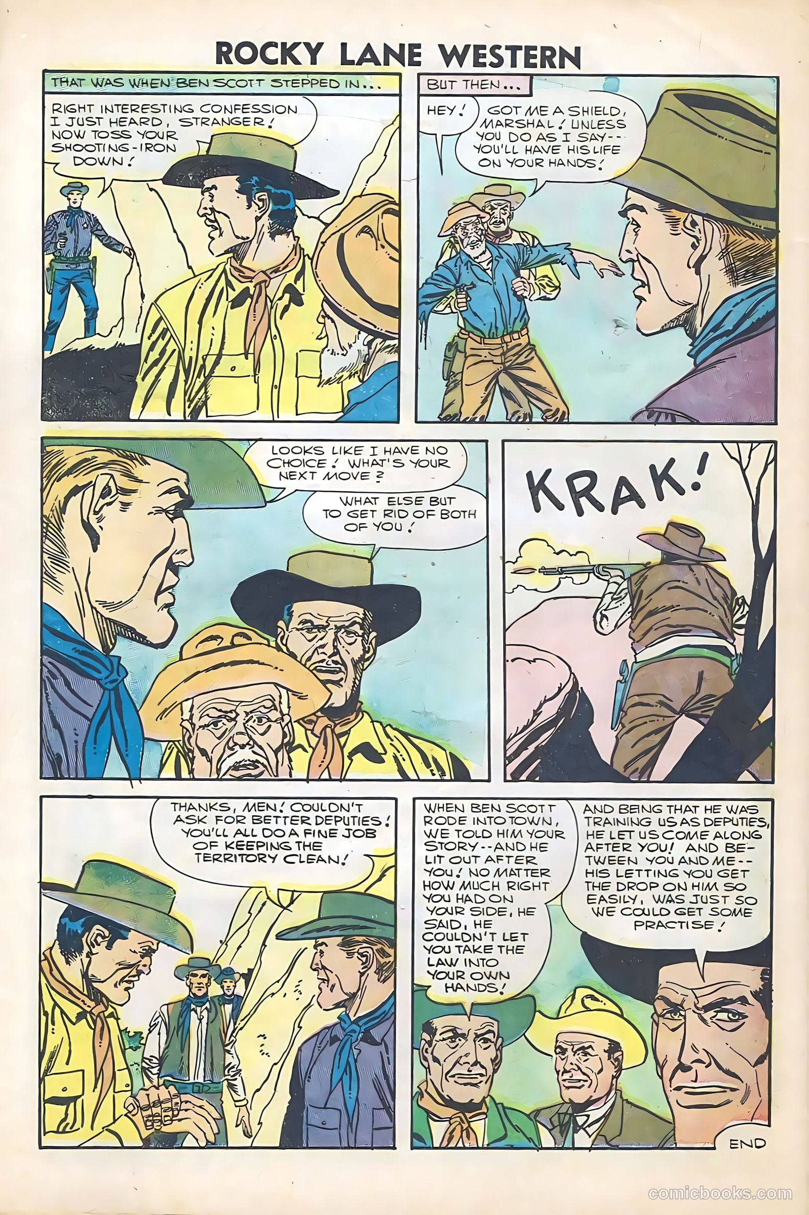 Rocky Lane Western #74 (1956) — page 32 of 36