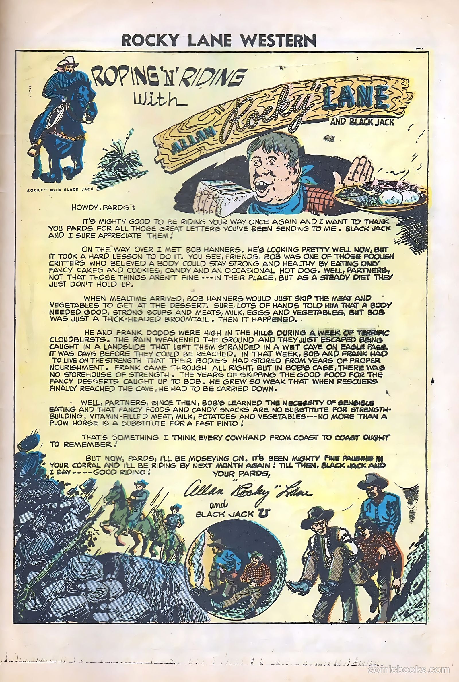 Rocky Lane Western #74 (1956) — page 33 of 36