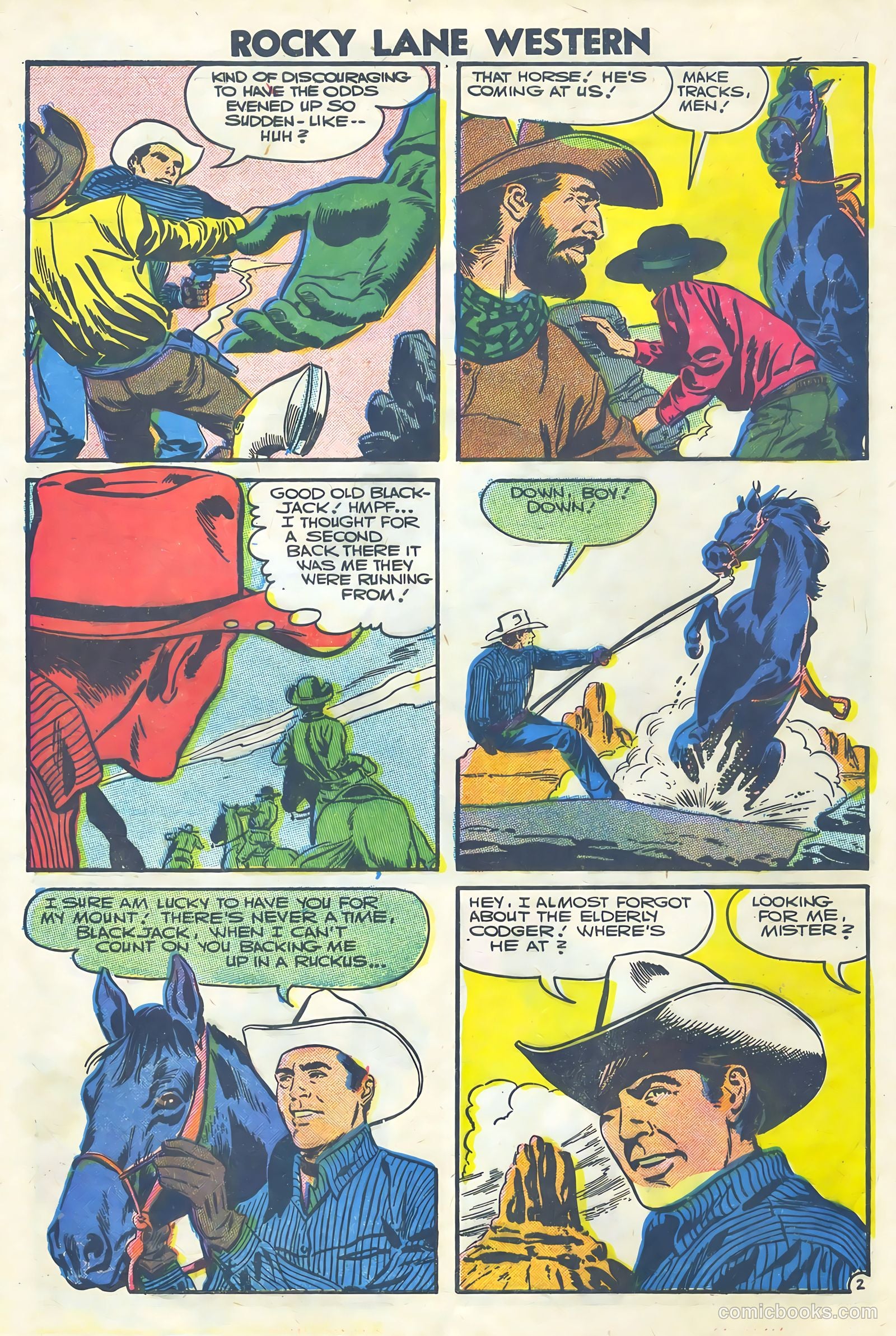 Rocky Lane Western #75 (1957) — page 4 of 36