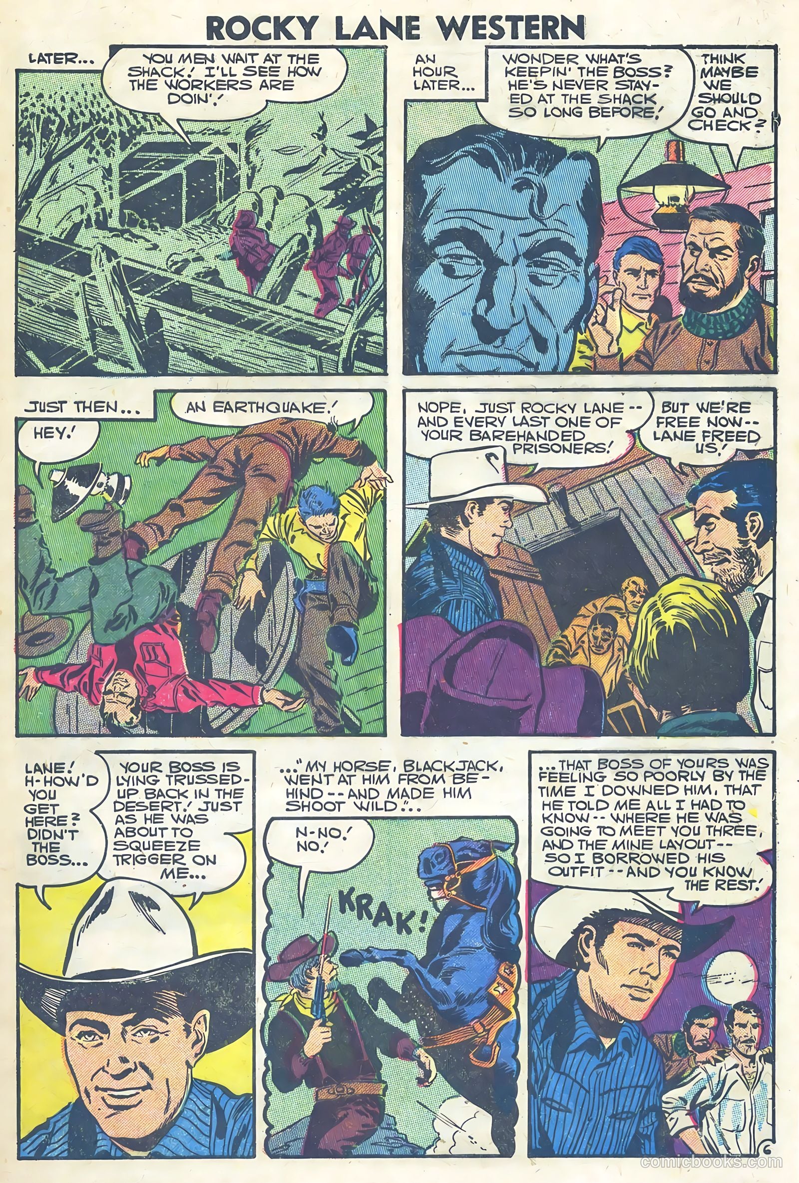 Rocky Lane Western #75 (1957) — page 9 of 36