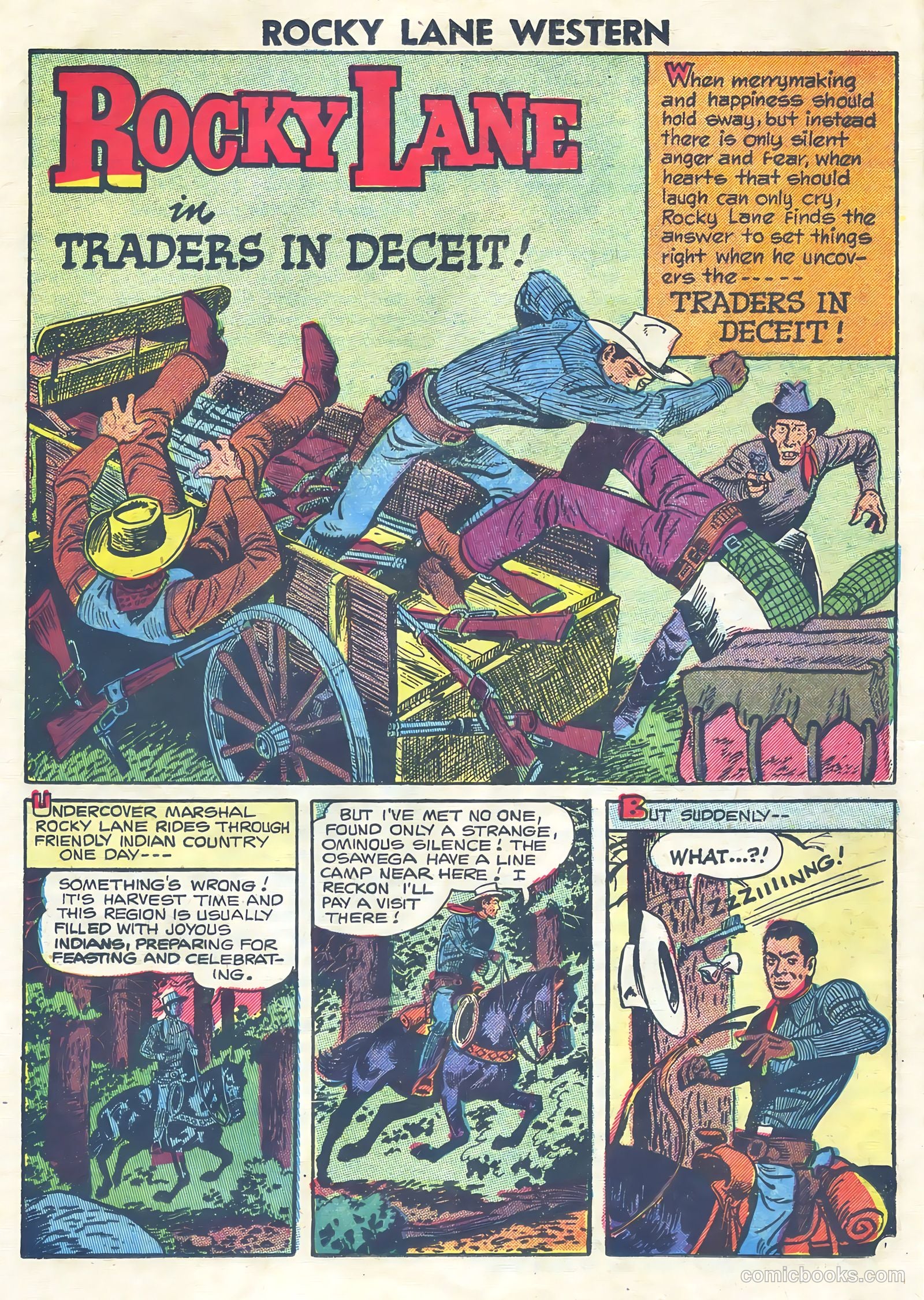 Rocky Lane Western #75 (1957) — page 18 of 36