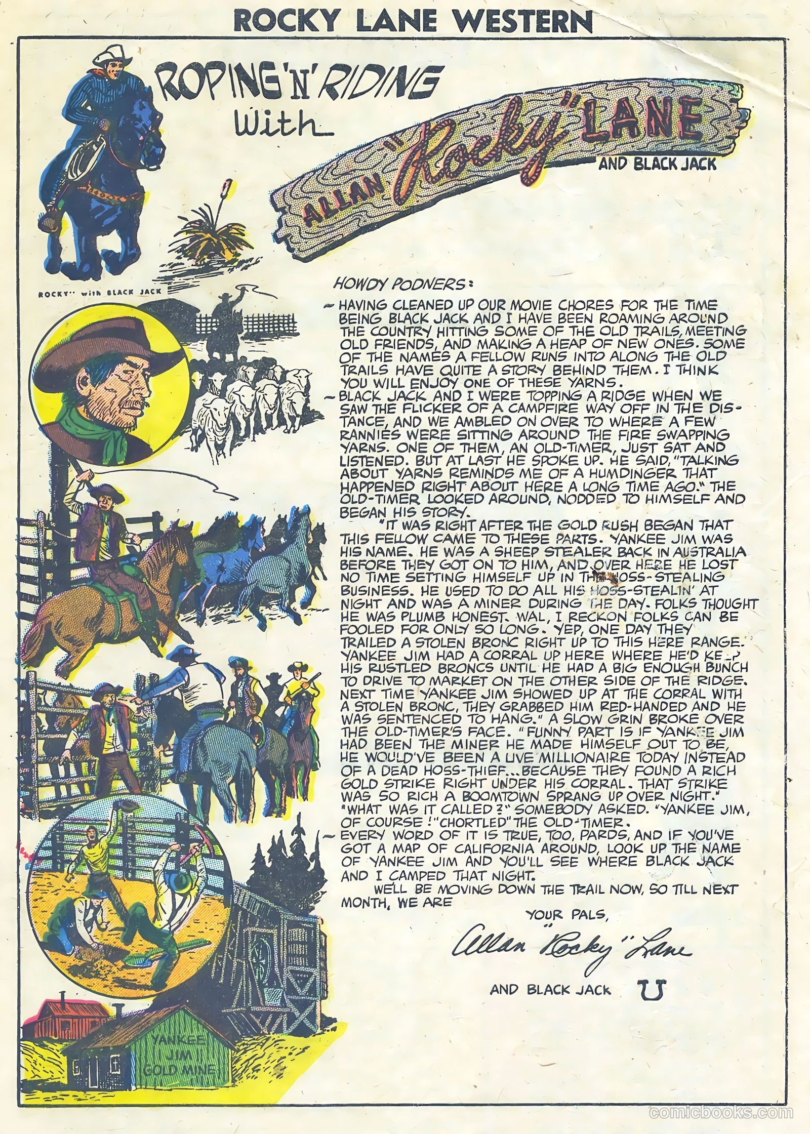 Rocky Lane Western #75 (1957) — page 33 of 36
