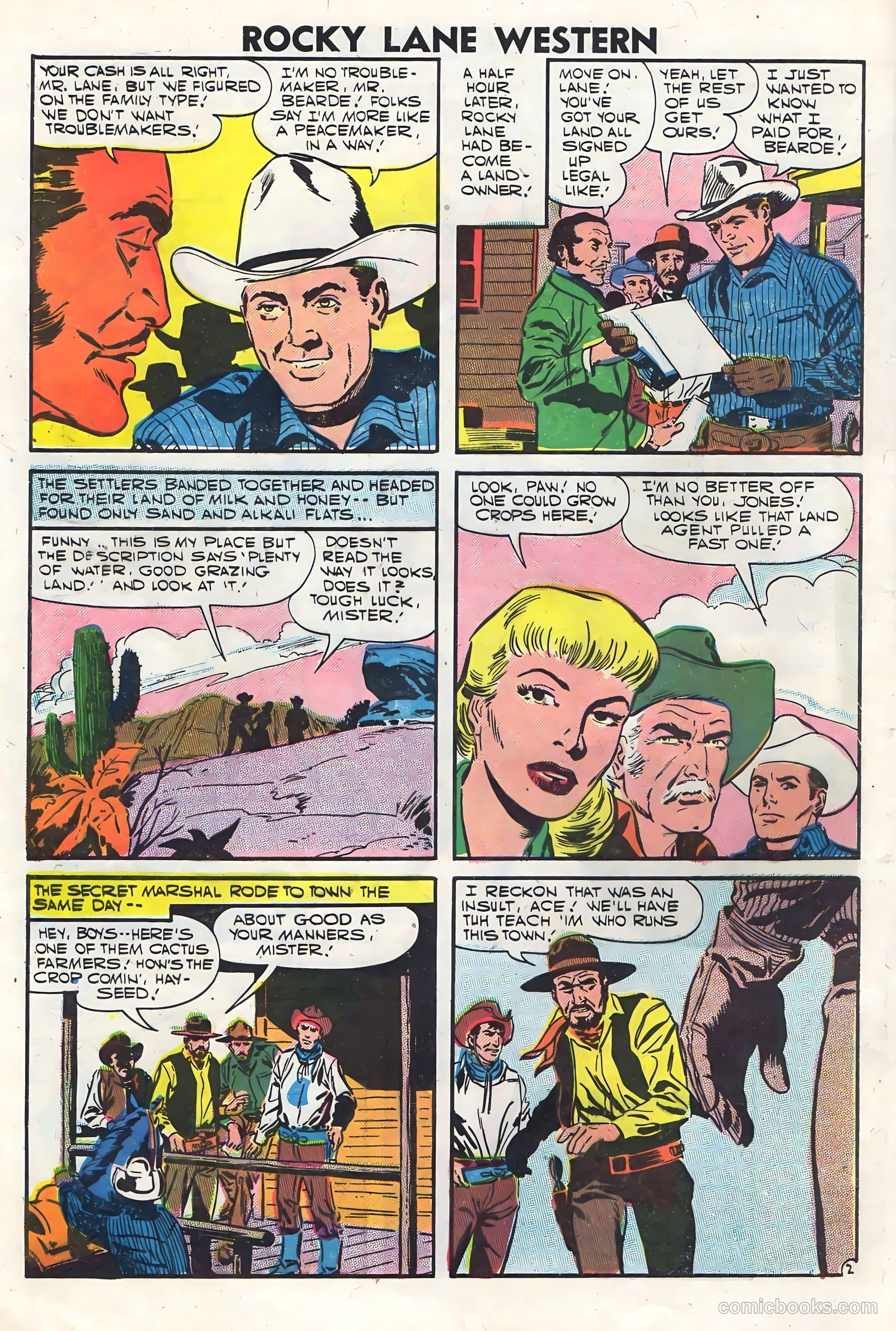 Rocky Lane Western #76 (1957) — page 4 of 36