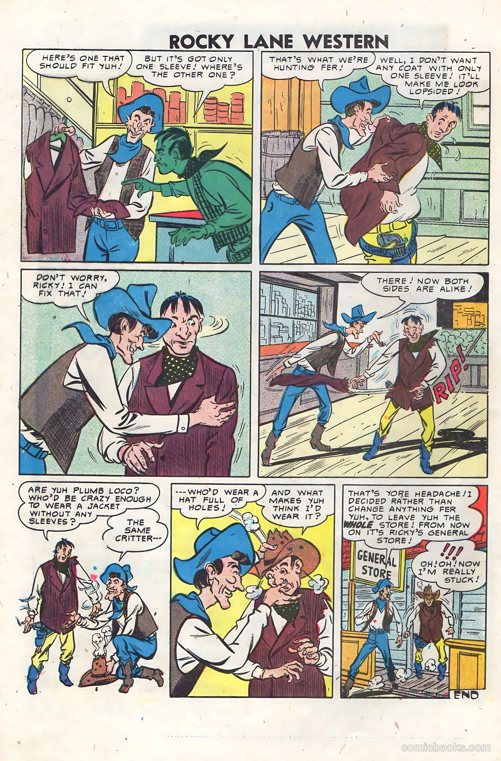 Rocky Lane Western #76 (1957) — page 32 of 36