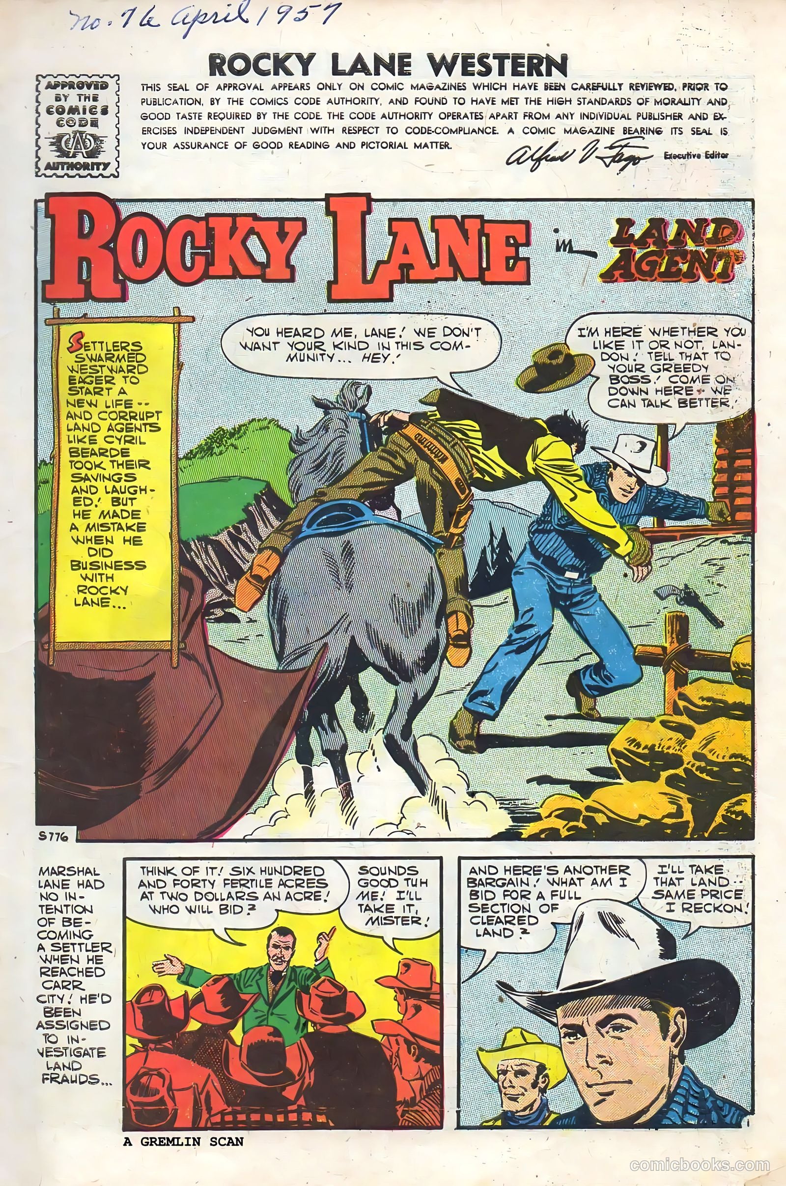 Rocky Lane Western #76 (1957) — page 3 of 36