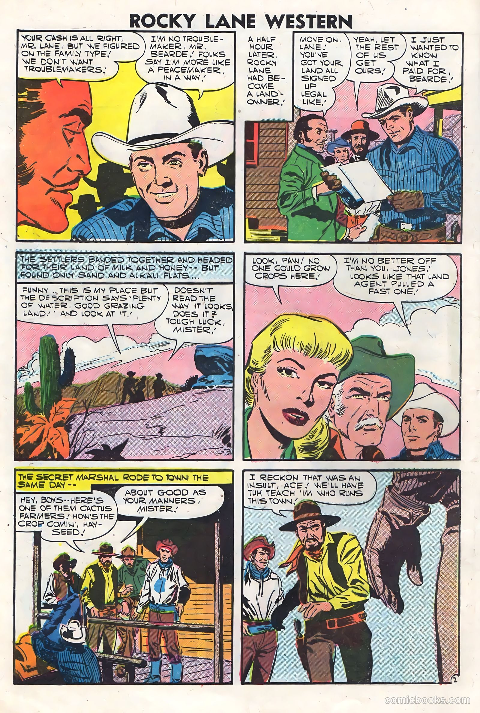 Rocky Lane Western #76 (1957) — page 4 of 36
