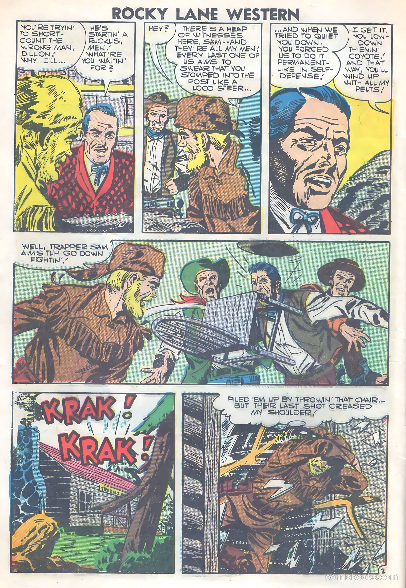 Rocky Lane Western #77 (1957) — page 4 of 36