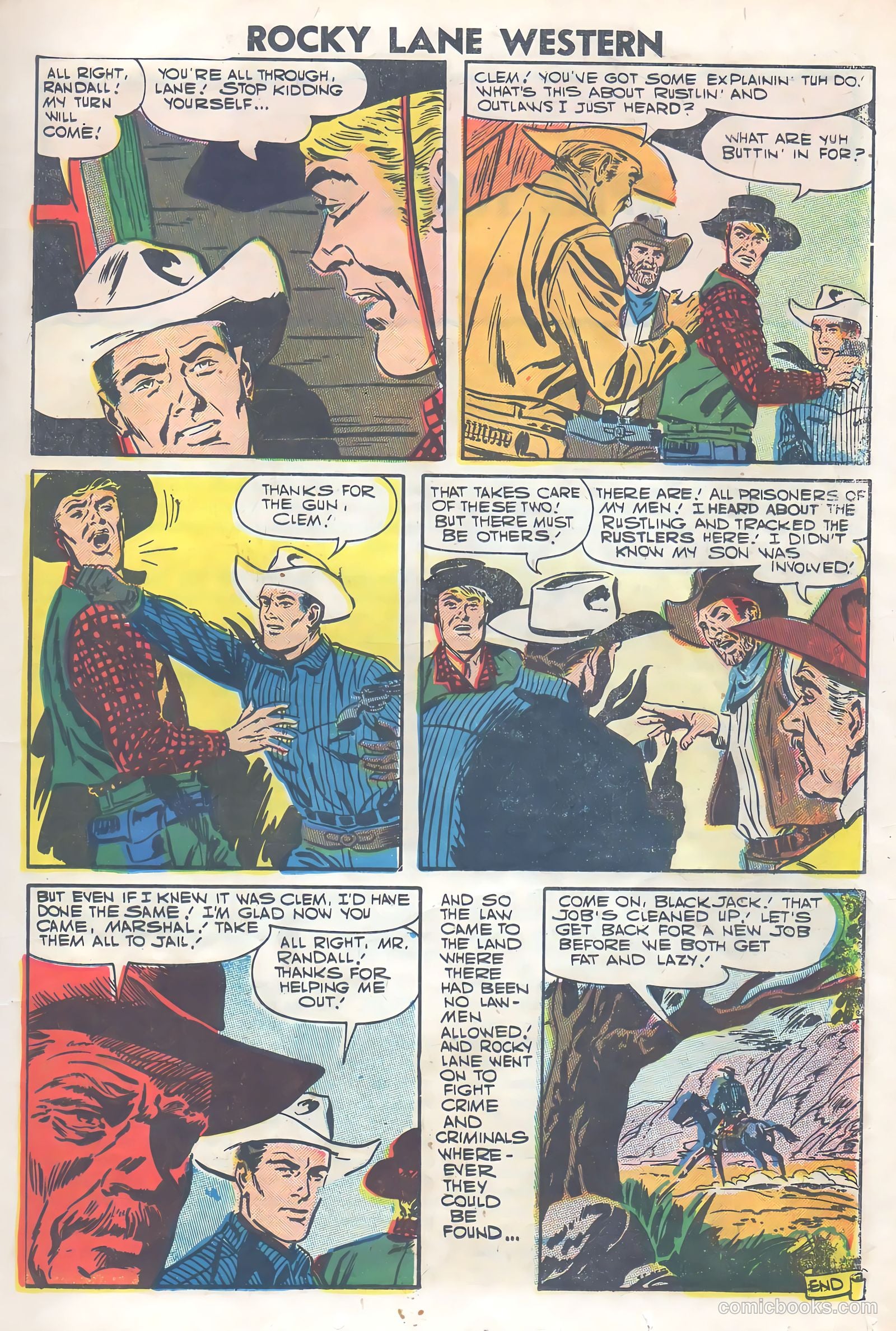 Rocky Lane Western #77 (1957) — page 17 of 36