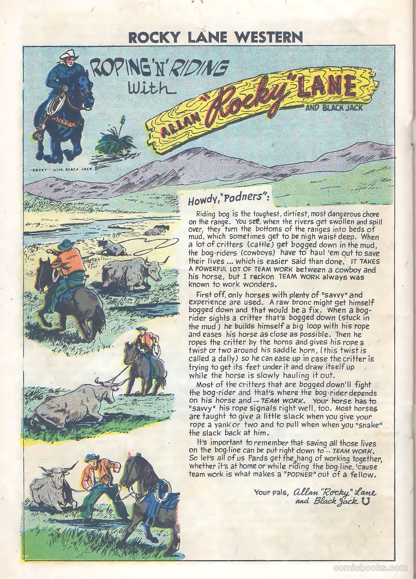 Rocky Lane Western #77 (1957) — page 20 of 36