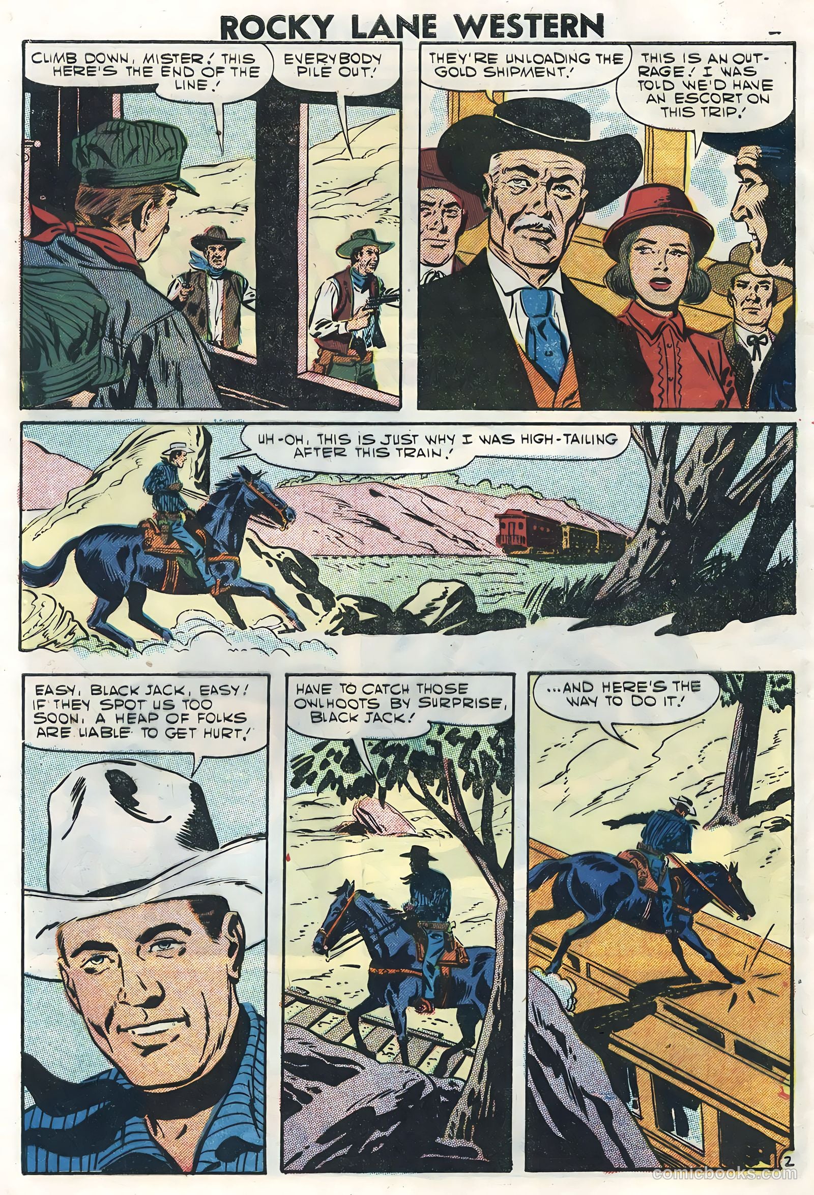 Rocky Lane Western #78 (1957) — page 4 of 36