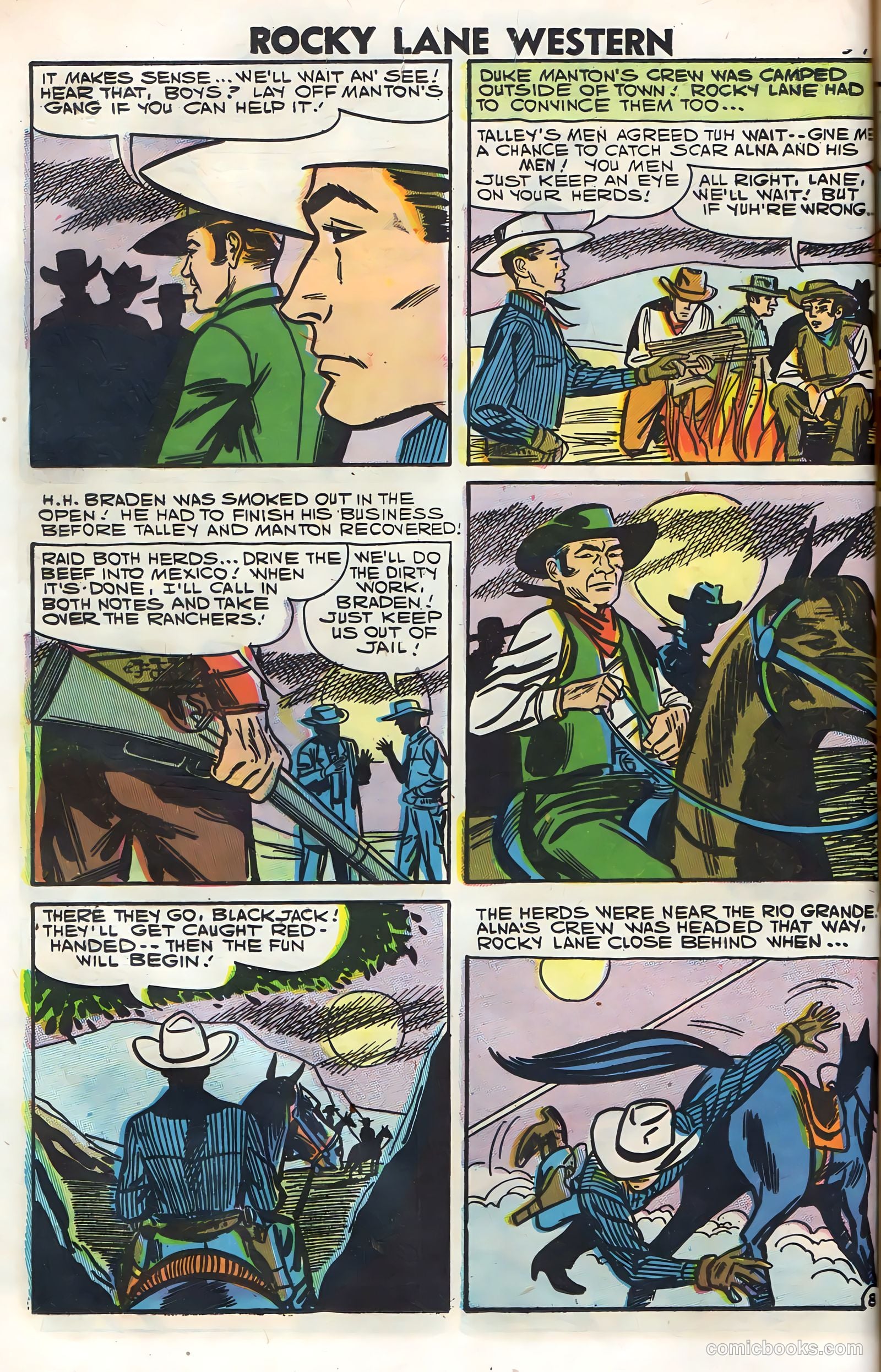 Rocky Lane Western #79 (1958) — page 36 of 68