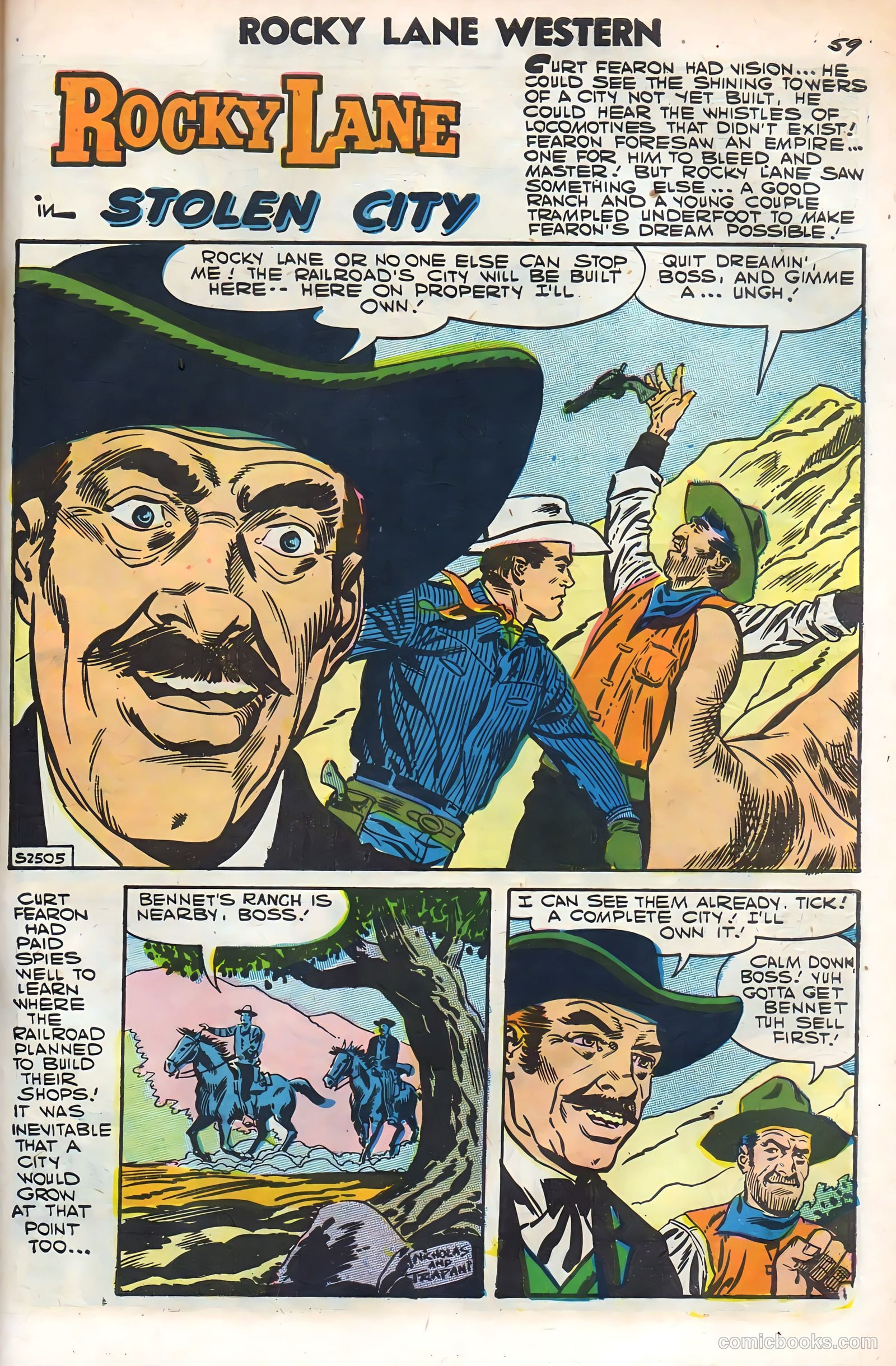Rocky Lane Western #79 (1958) — page 61 of 68