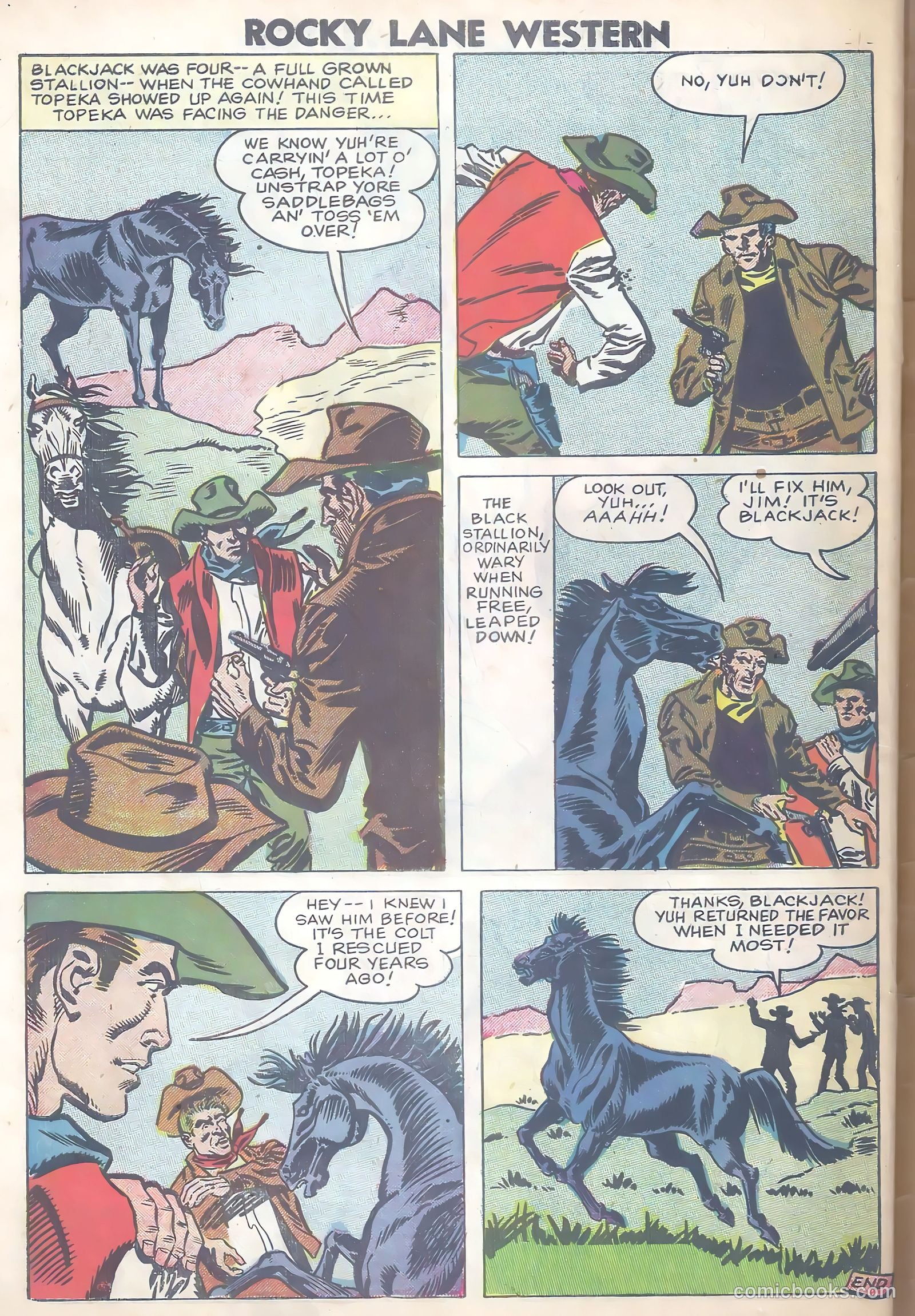 Rocky Lane Western #80 (1958) — page 34 of 36