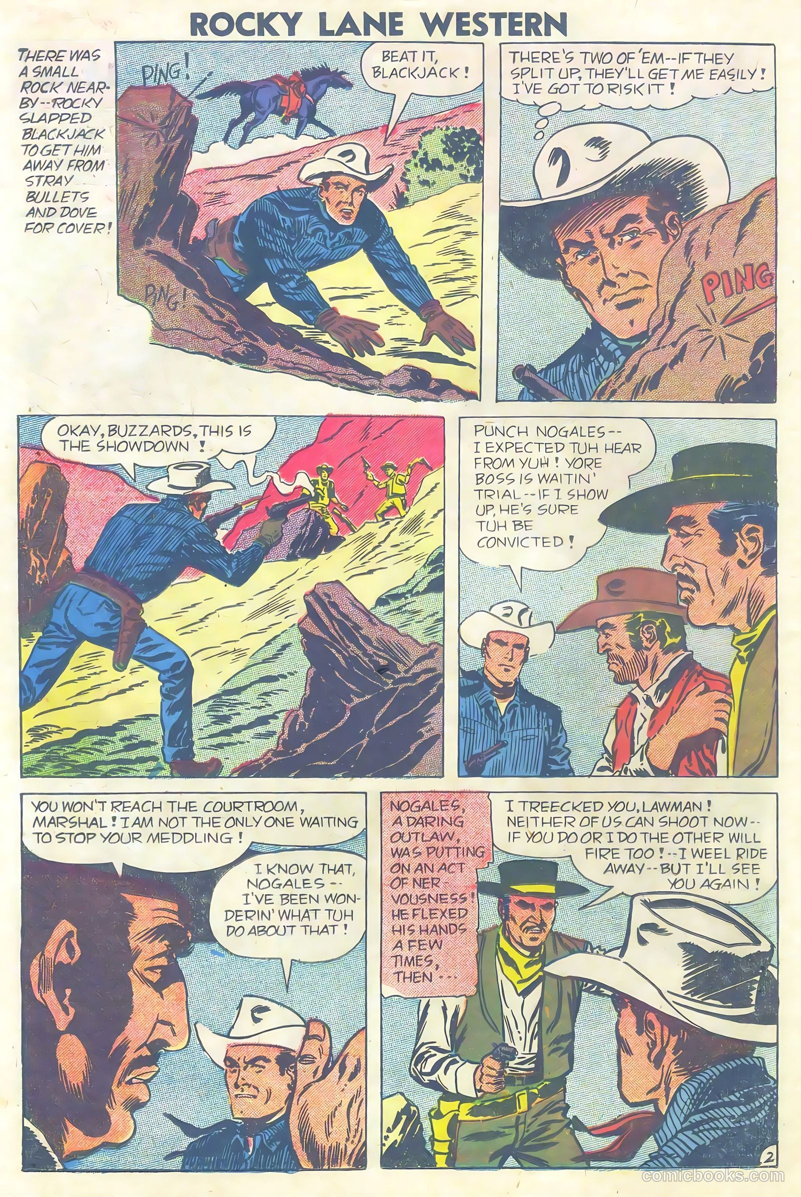Rocky Lane Western #81 (1958) — page 14 of 36