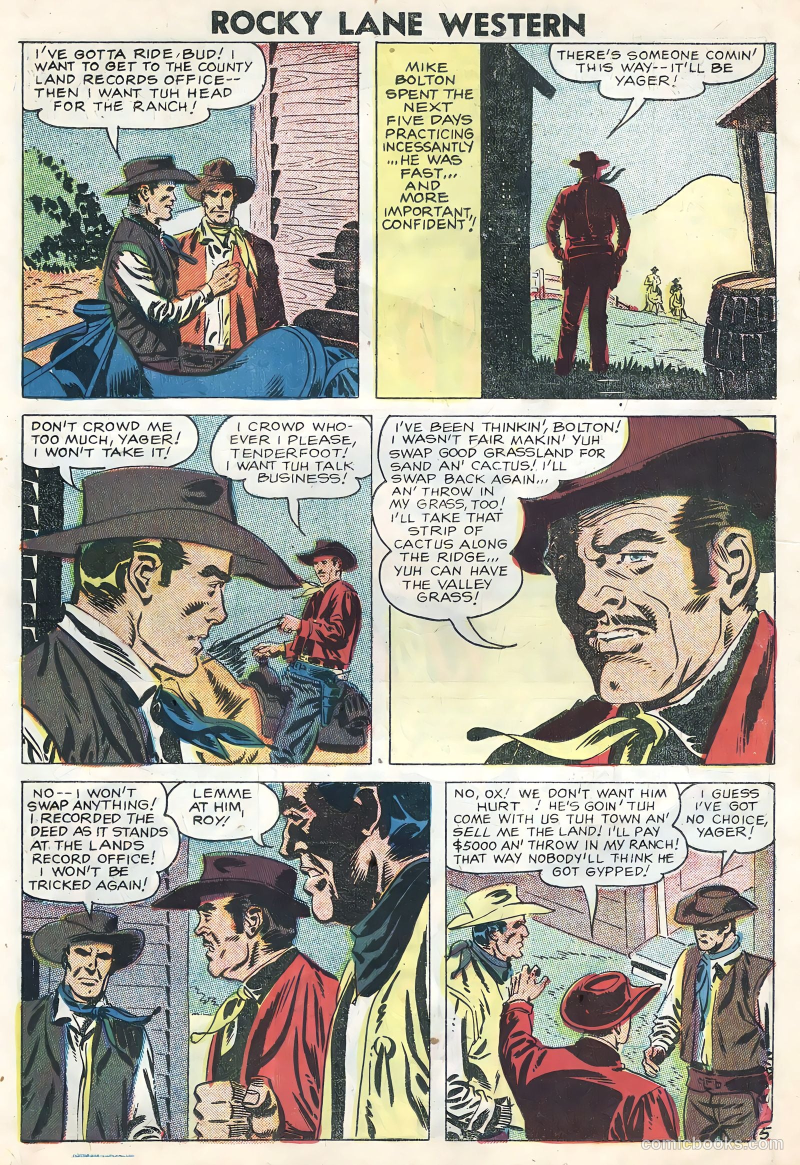 Rocky Lane Western #82 (1958) — page 23 of 36