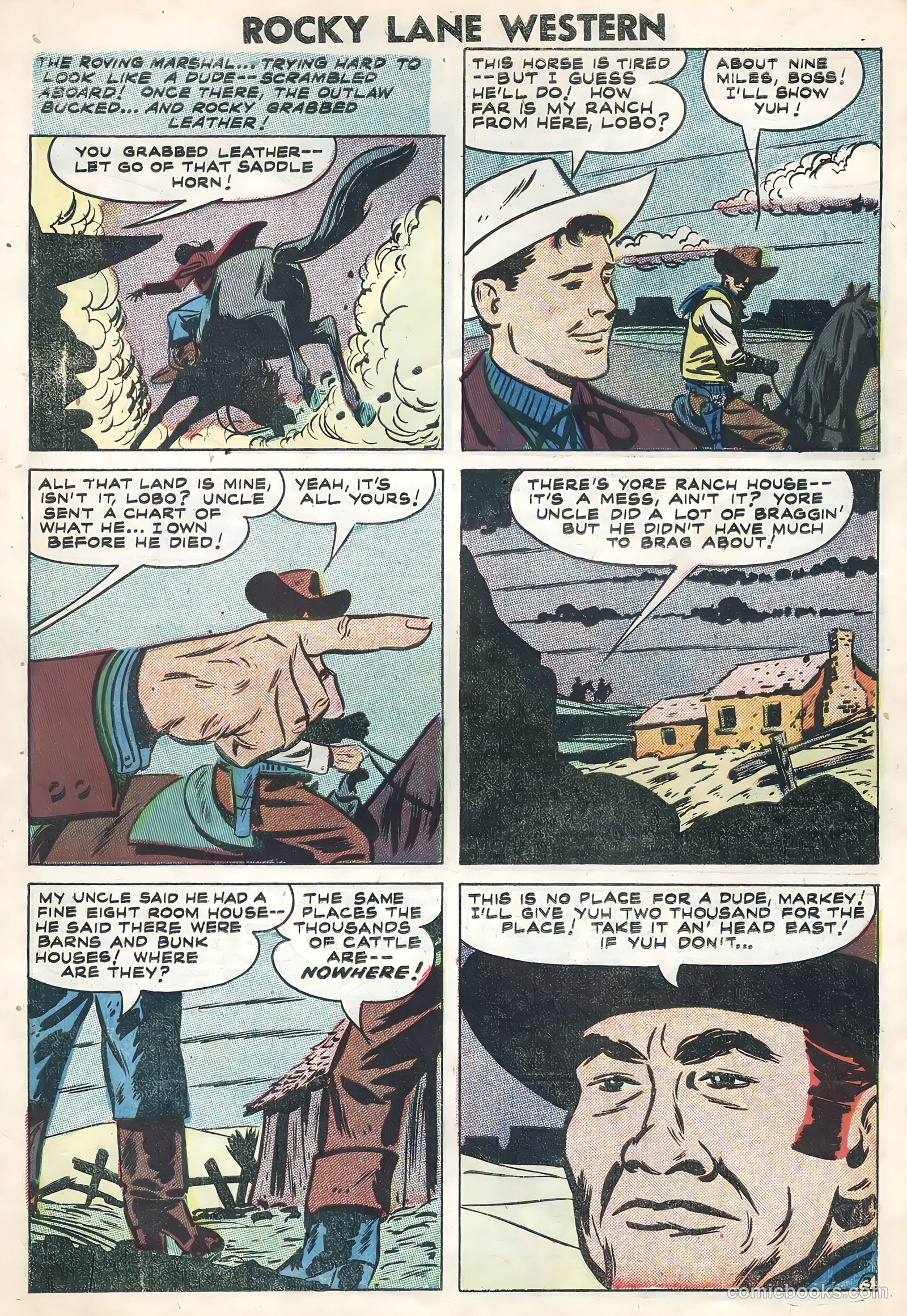 Rocky Lane Western #82 (1958) — page 30 of 36