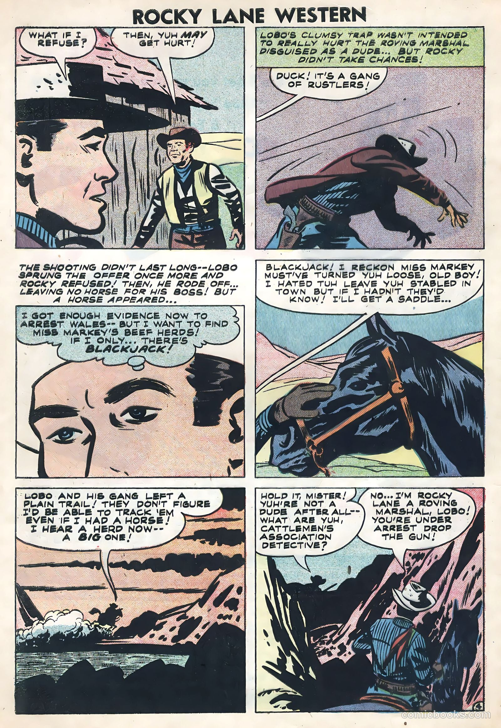 Rocky Lane Western #82 (1958) — page 32 of 36