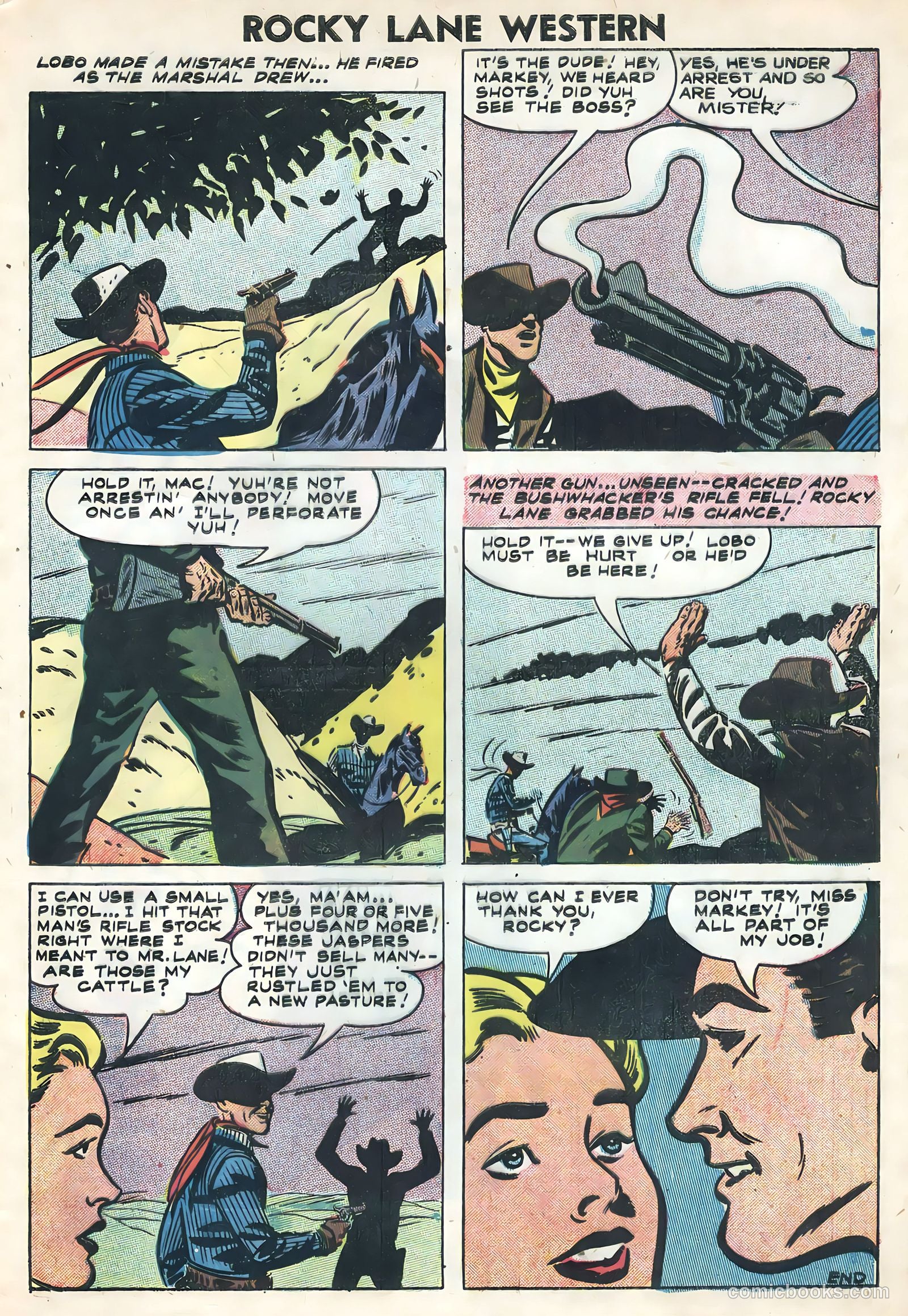 Rocky Lane Western #82 (1958) — page 33 of 36