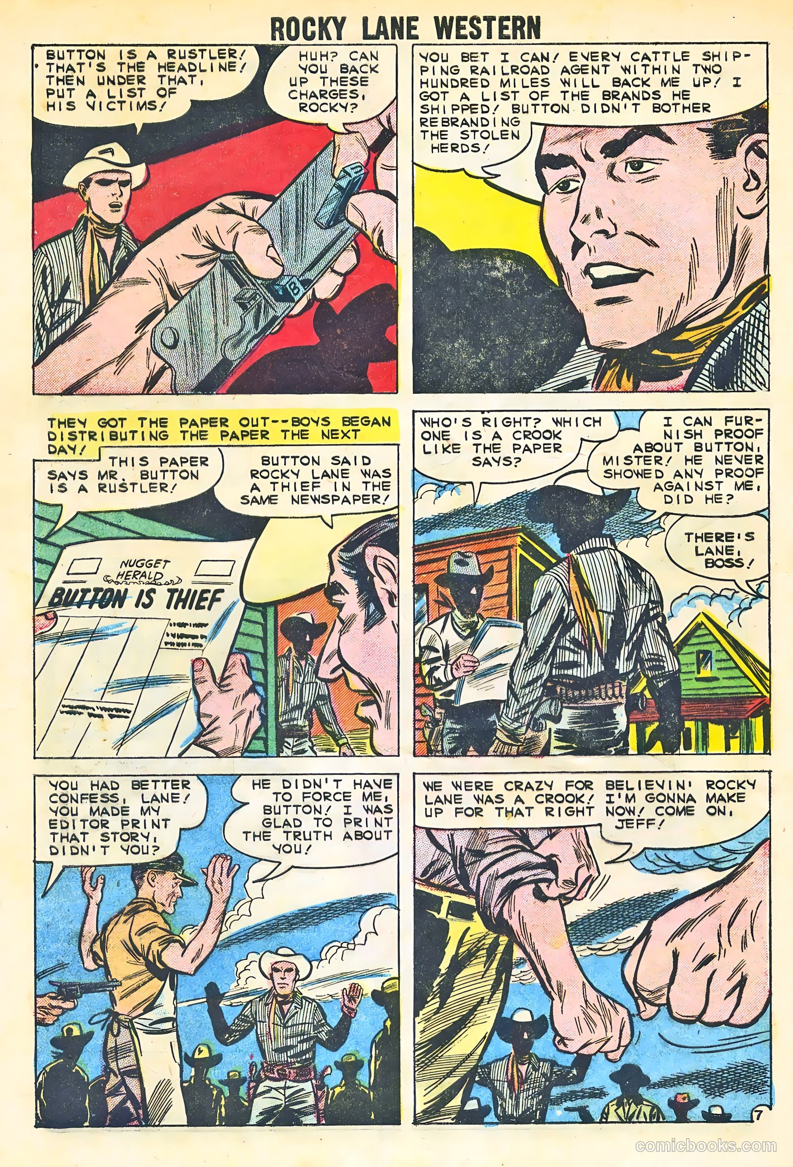 Rocky Lane Western #87 (1959) — page 32 of 36
