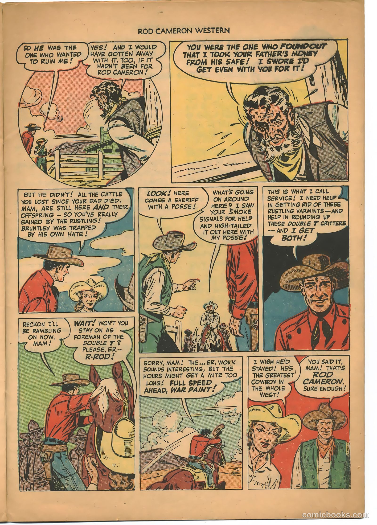Rod Cameron Western #1 (1950) — page 25 of 36