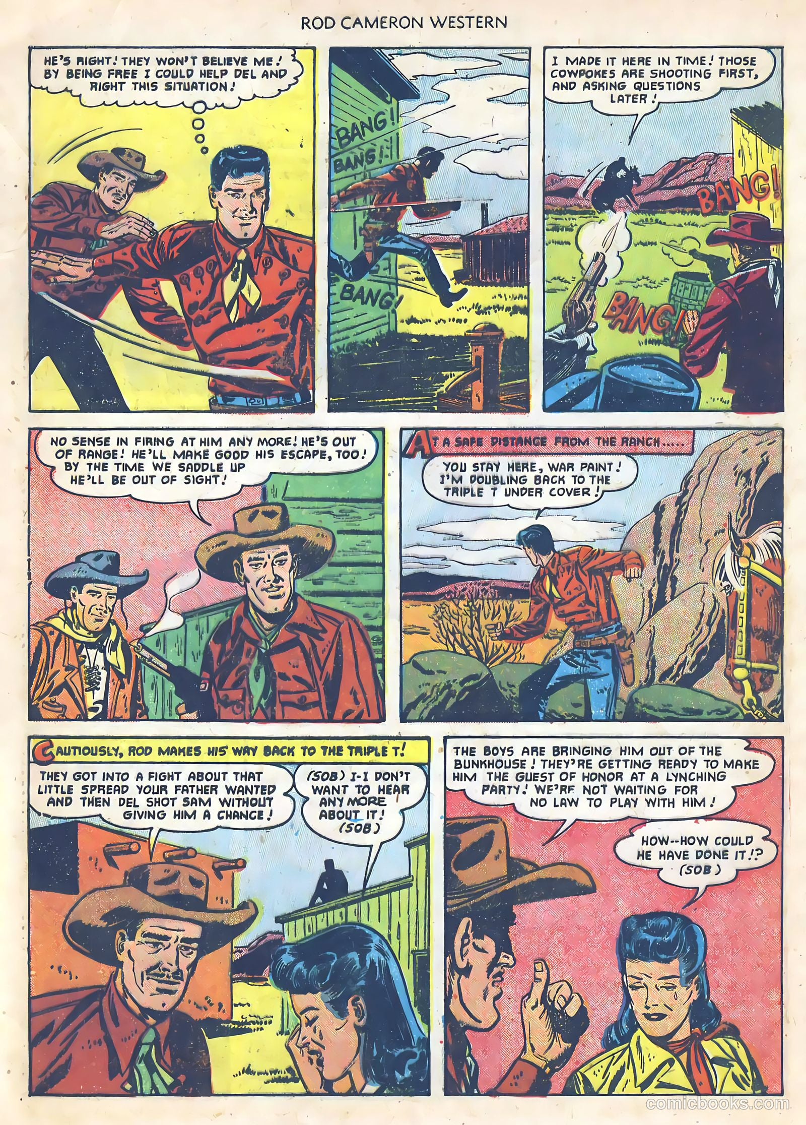 Rod Cameron Western #11 (1951) — page 32 of 36