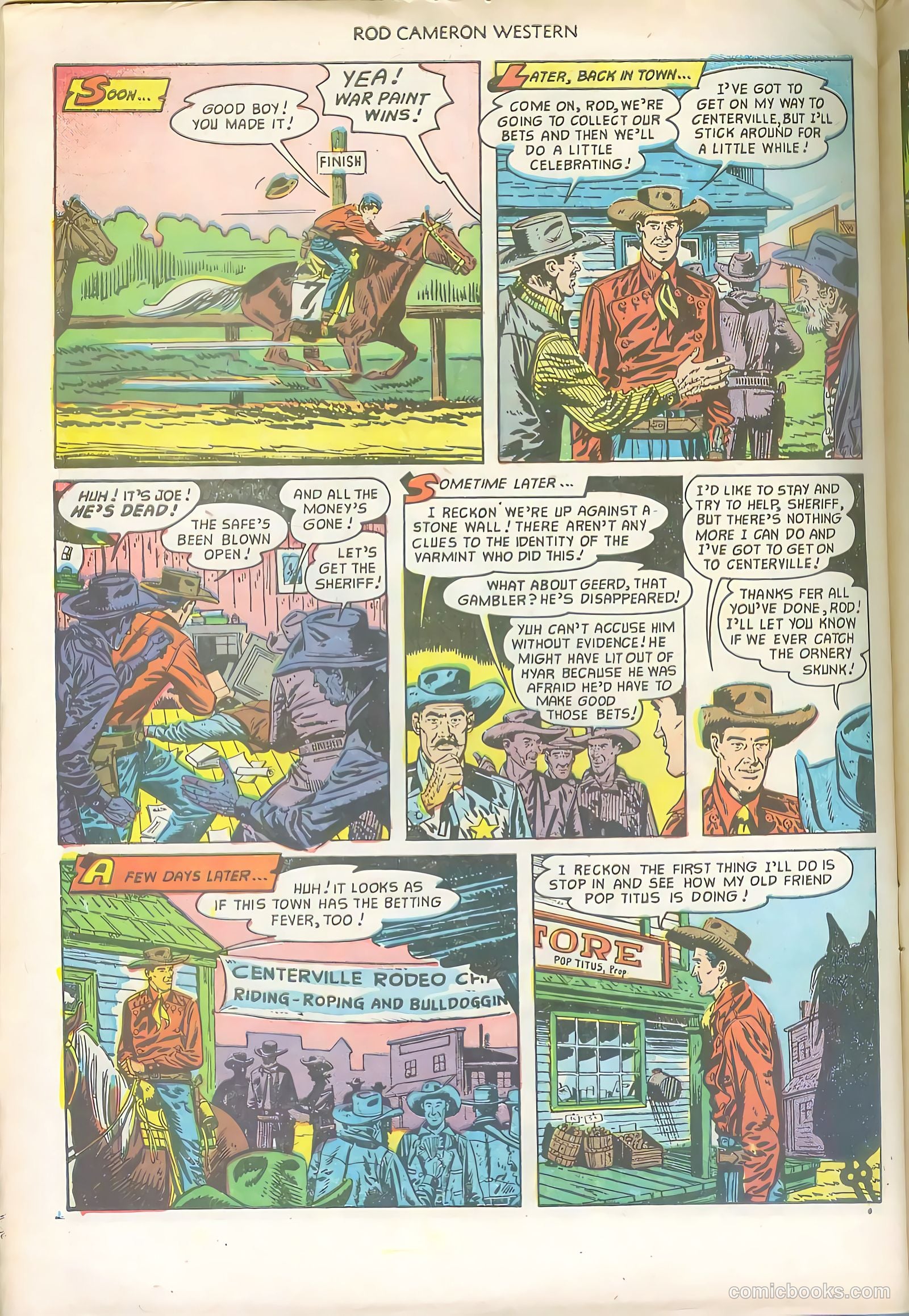Rod Cameron Western #17 (1952) — page 30 of 36