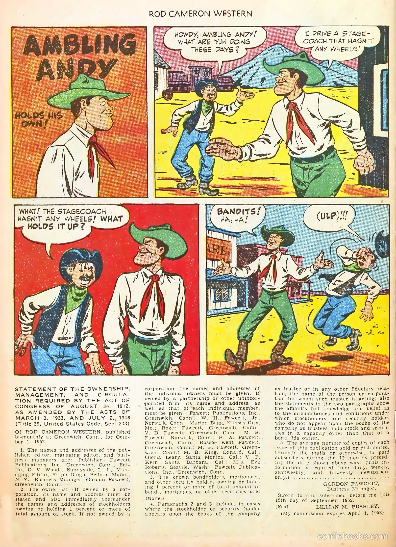 Rod Cameron Western #19 (1953) — page 34 of 36