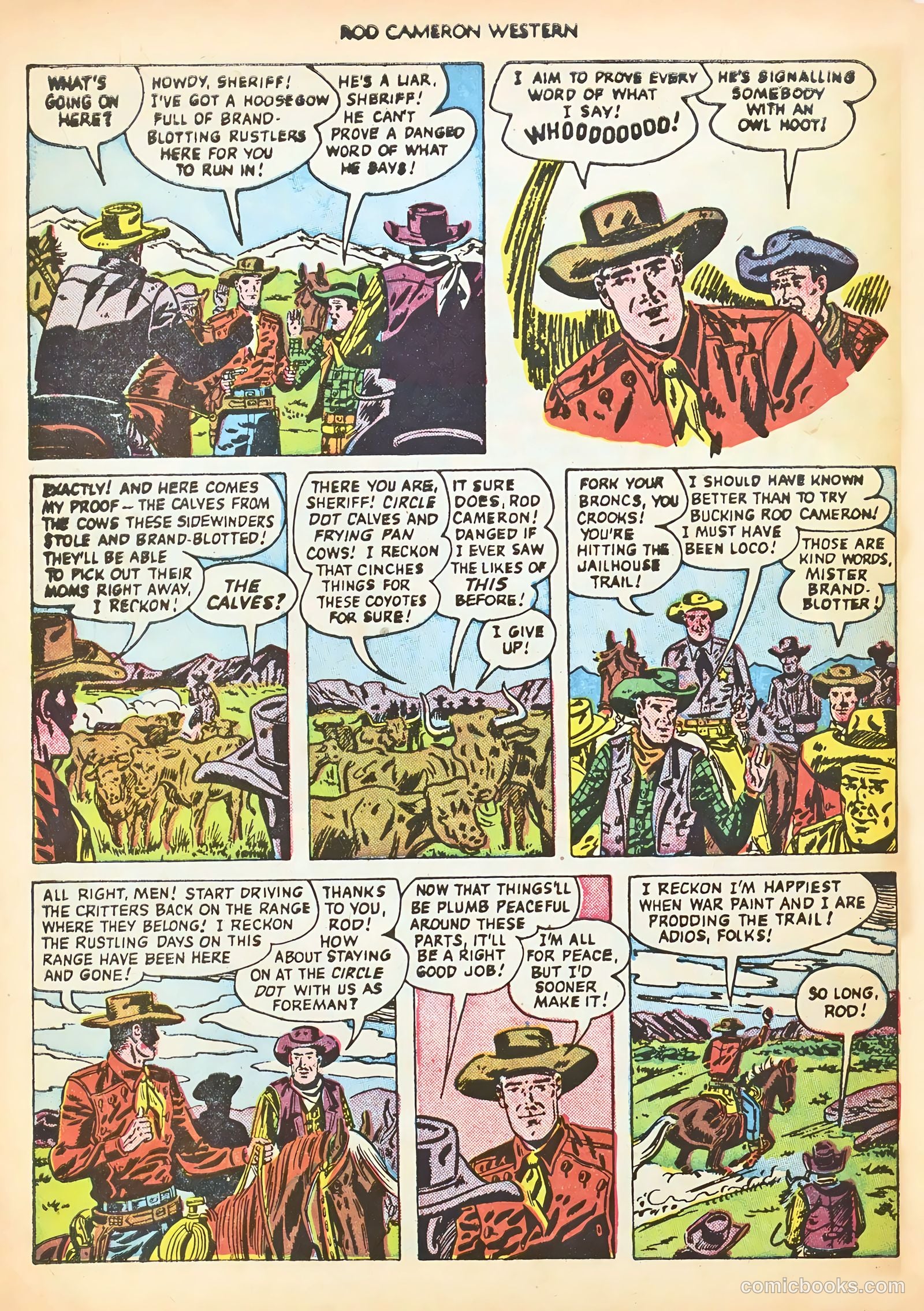 Rod Cameron Western #9 (1951) — page 34 of 36