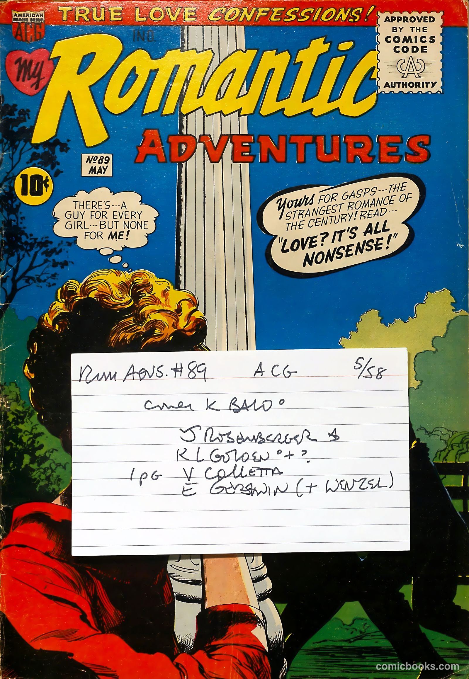 Romantic Adventure Library #89 (1963) — page 37 of 37