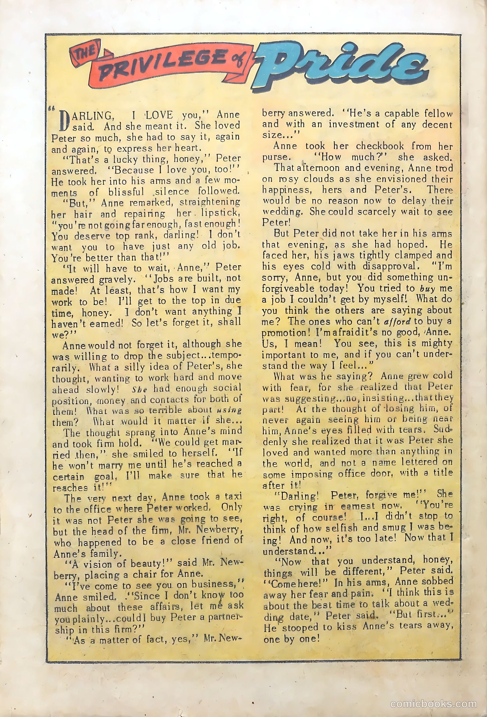 Romantic Adventures #15 (1951) — page 38 of 52