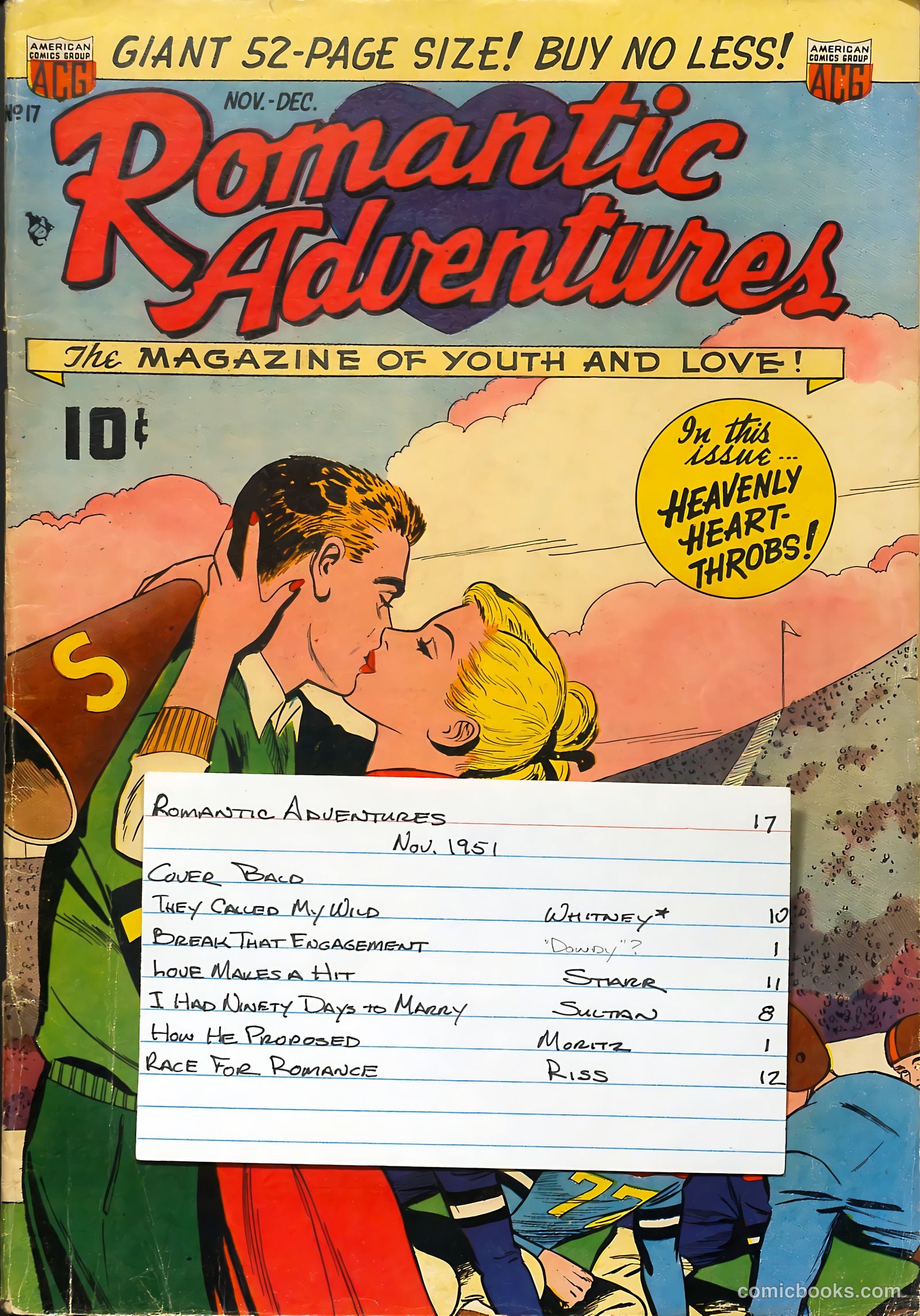 Romantic Adventures #17 (1951) — page 53 of 53