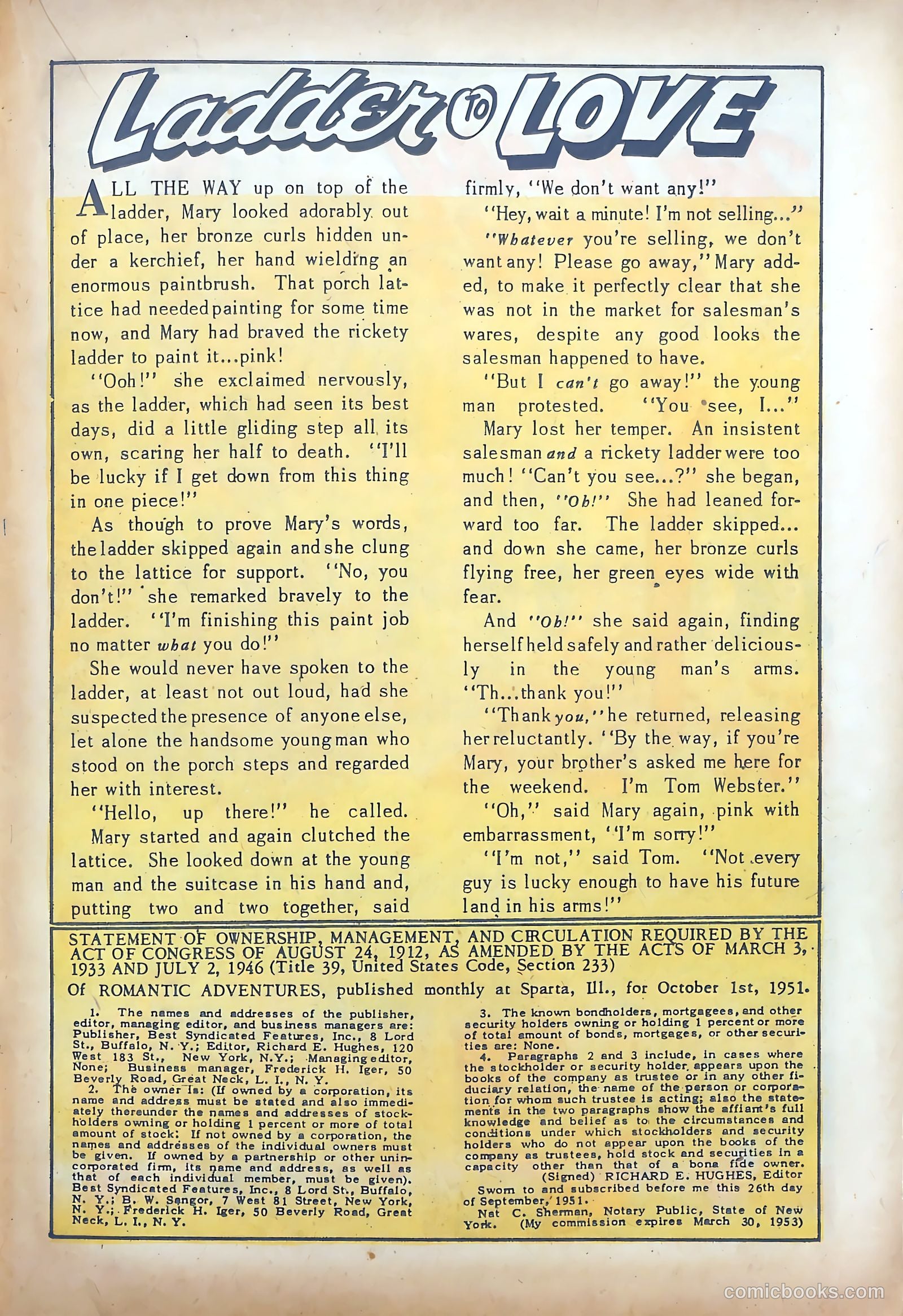 Romantic Adventures #19 (1952) — page 29 of 52