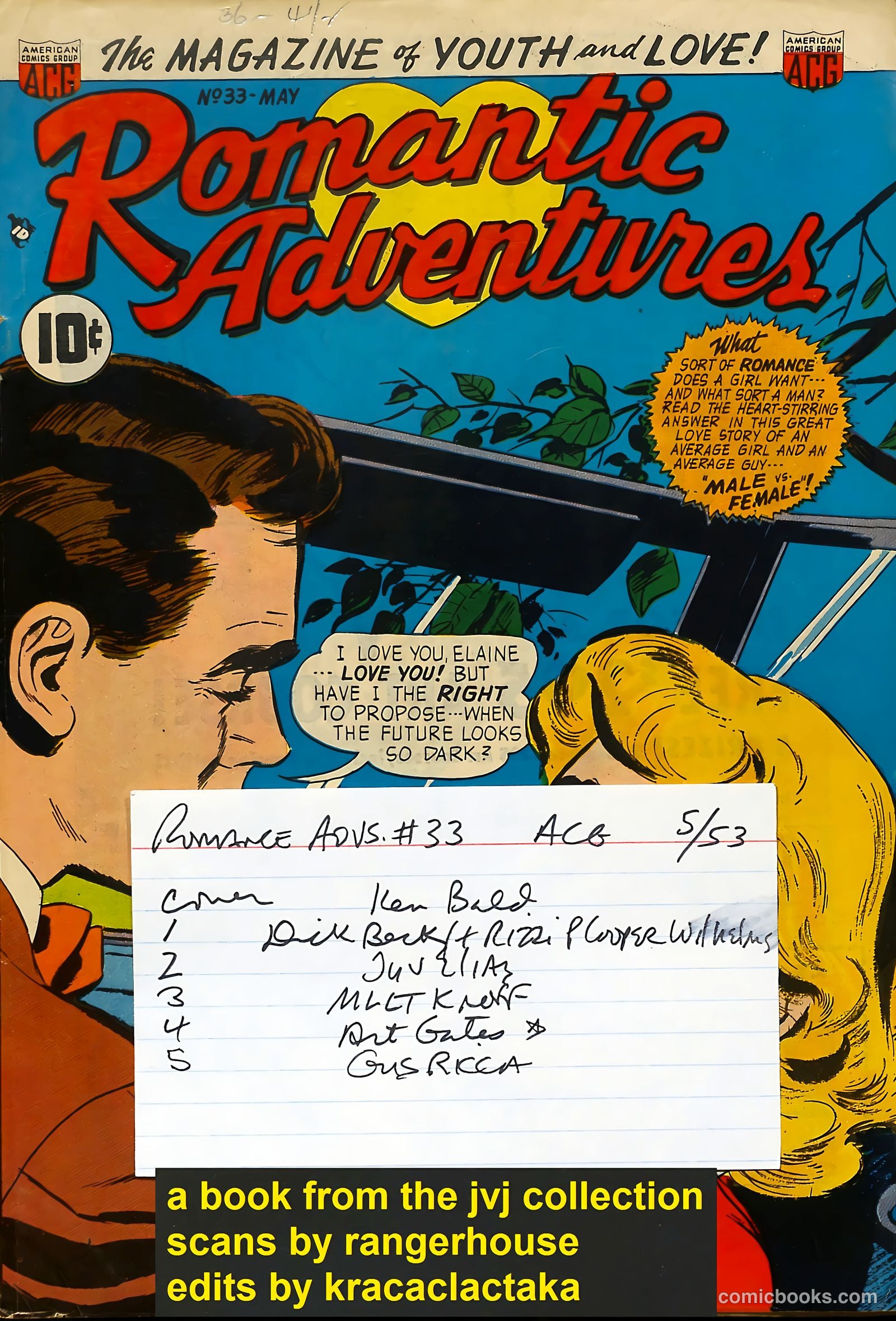Romantic Adventures #33 (1953) — page 37 of 37