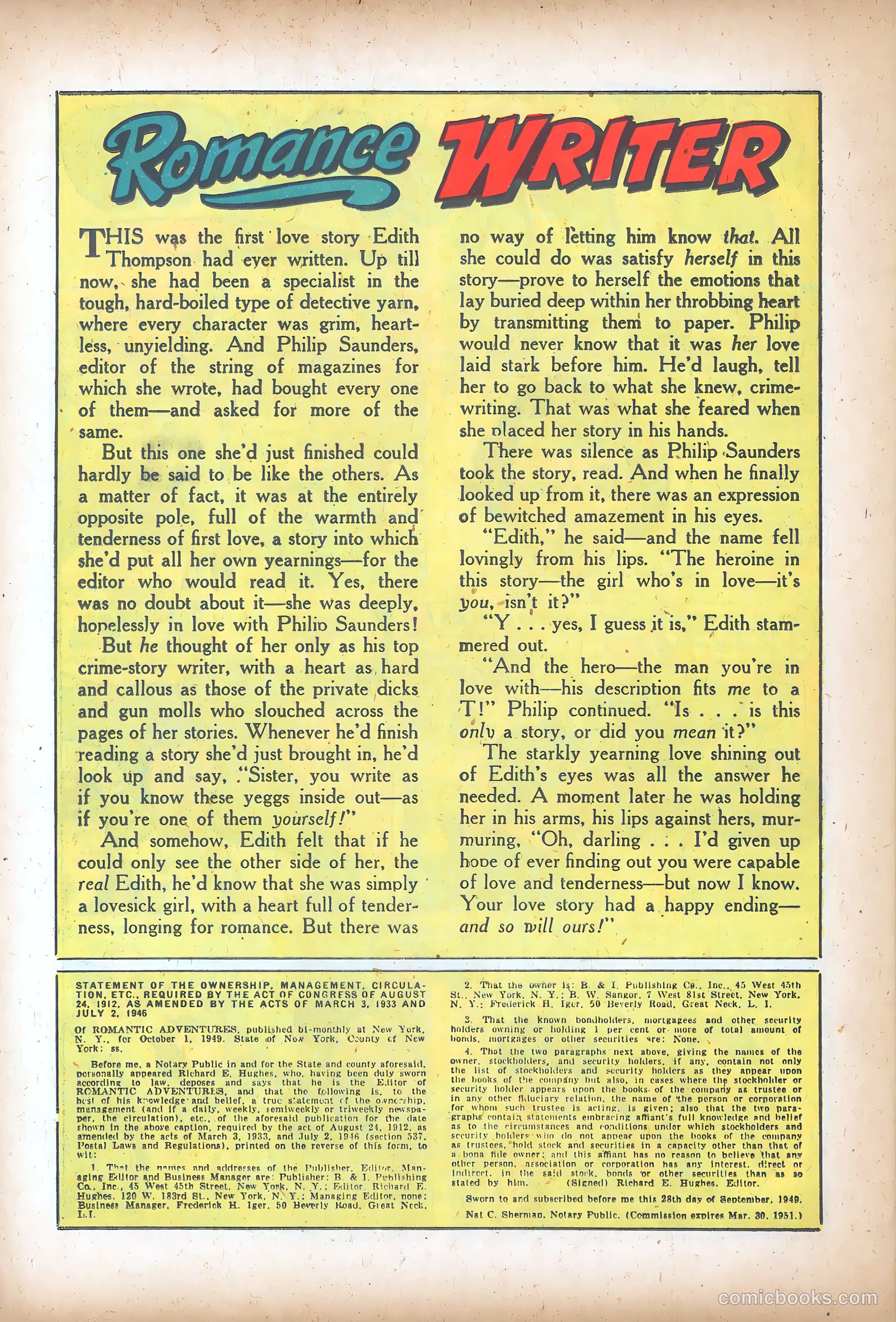 Romantic Adventures #7 (1950) — page 38 of 52