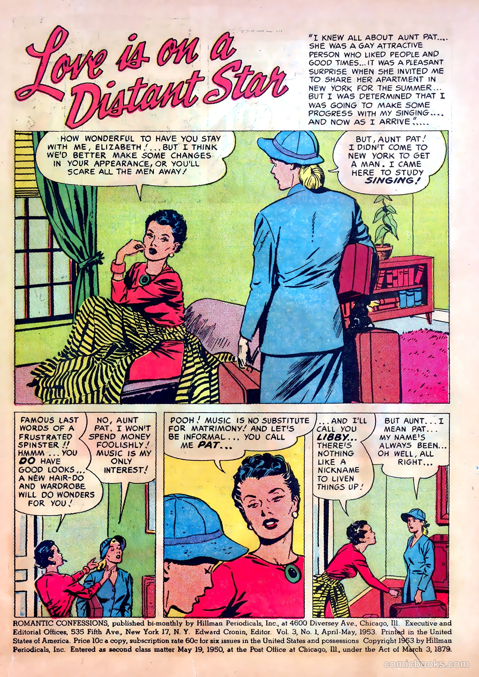 Romantic Confessions #1 (1953) — page 3 of 36
