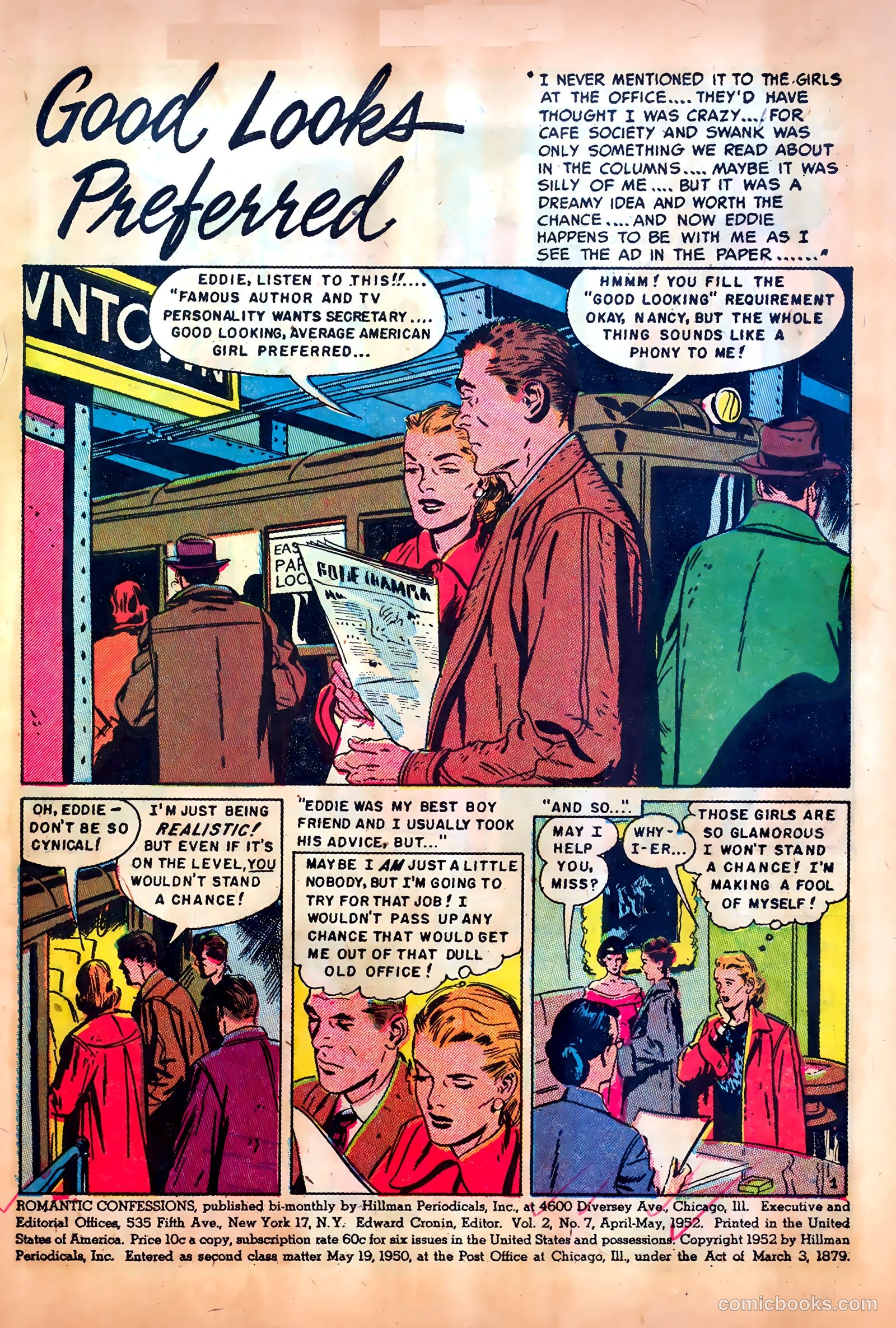 Romantic Confessions #7 (1952) — page 3 of 36