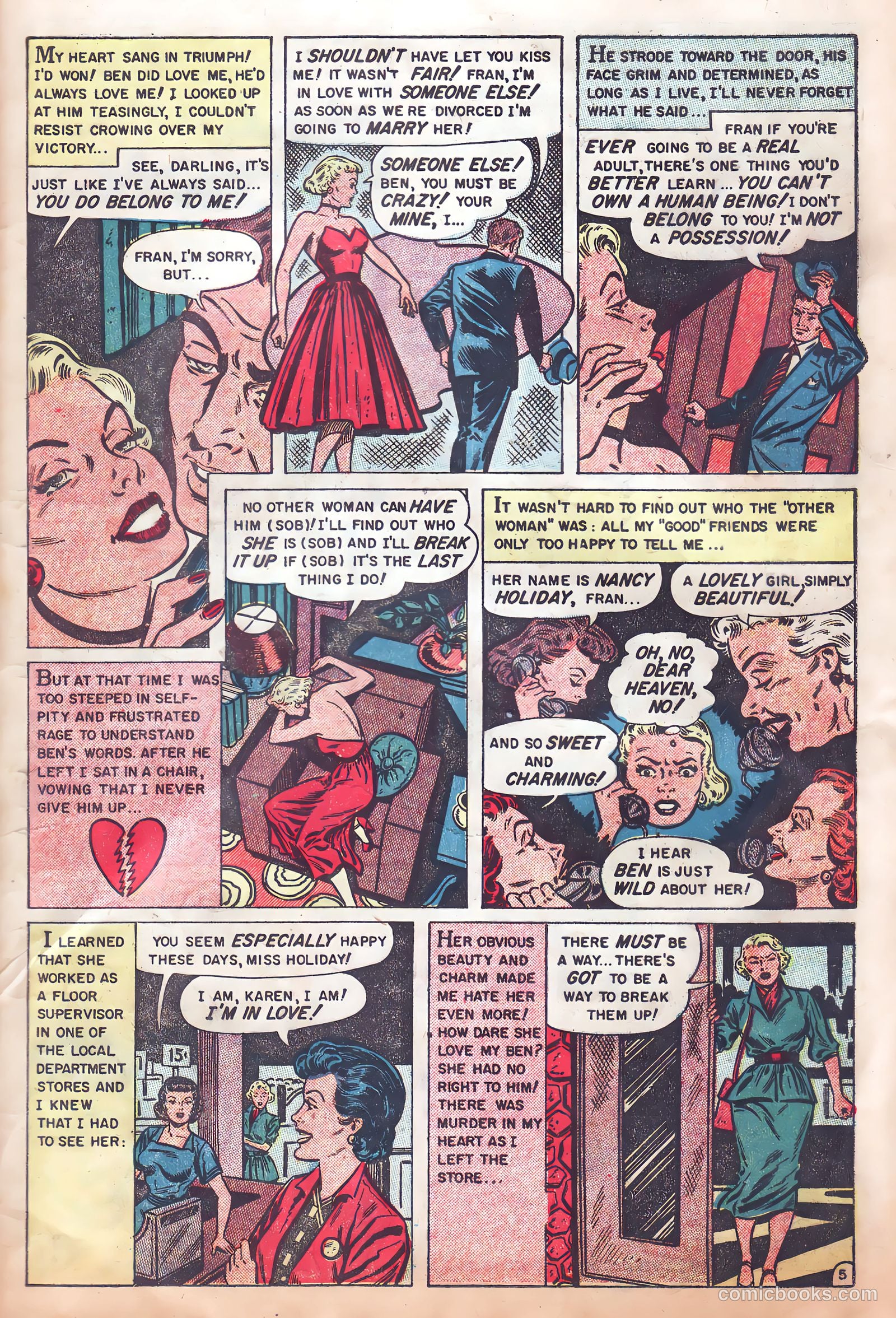 Romantic Hearts #8 (1954) — page 7 of 36