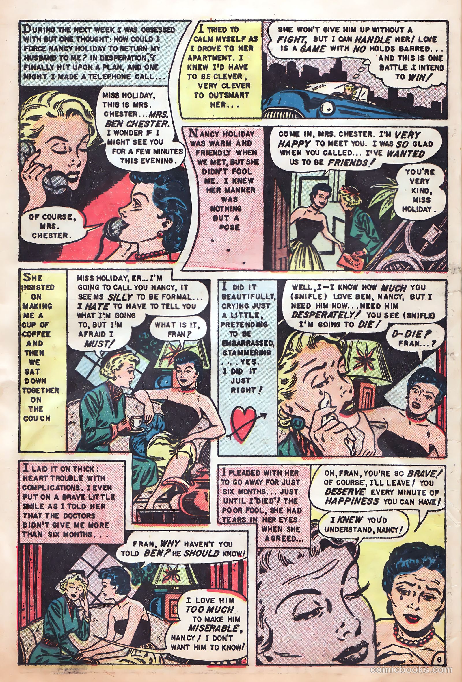 Romantic Hearts #8 (1954) — page 8 of 36