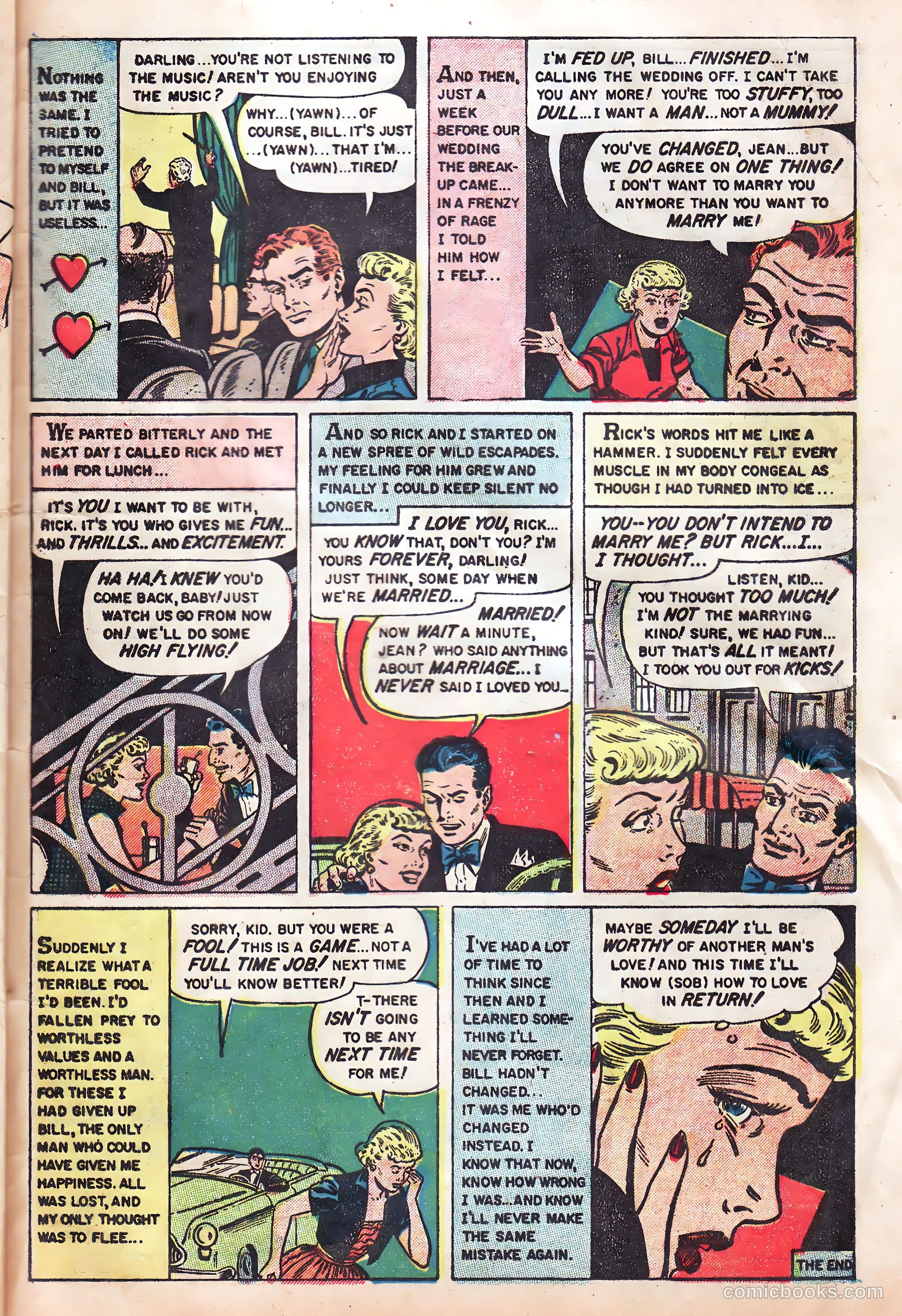 Romantic Hearts #8 (1954) — page 33 of 36
