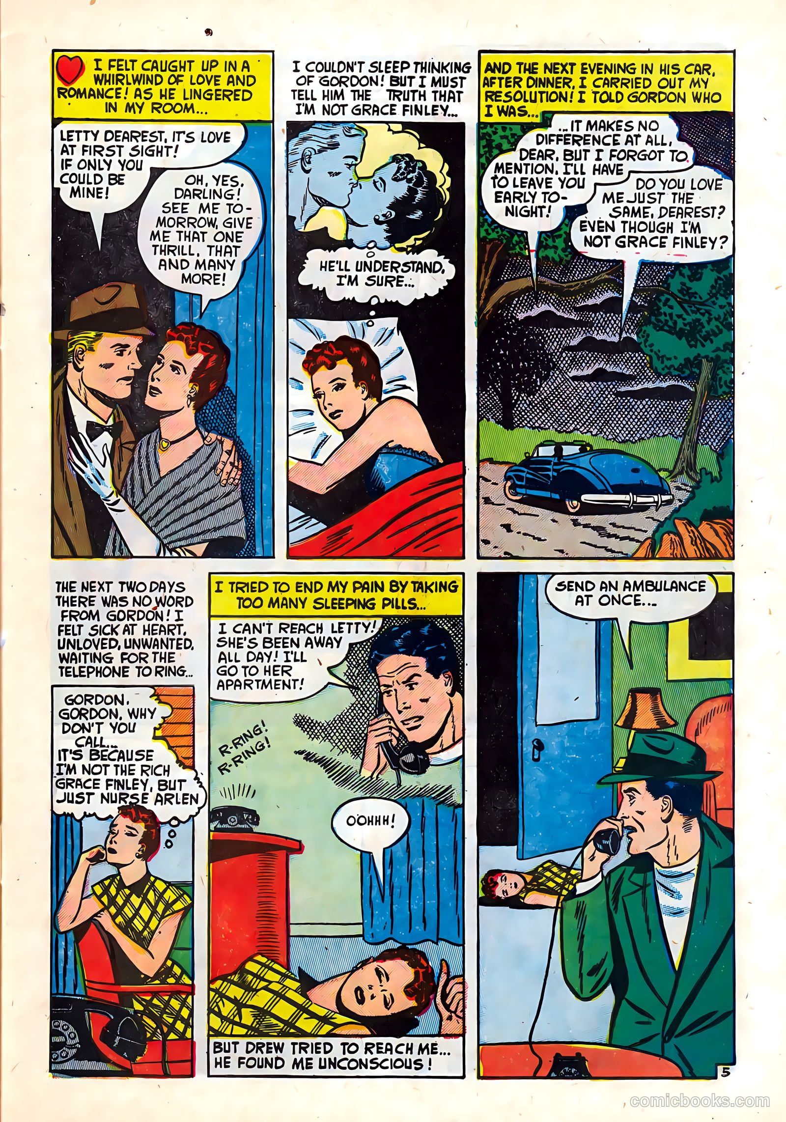 Romantic Hearts #9 (1954) — page 7 of 36