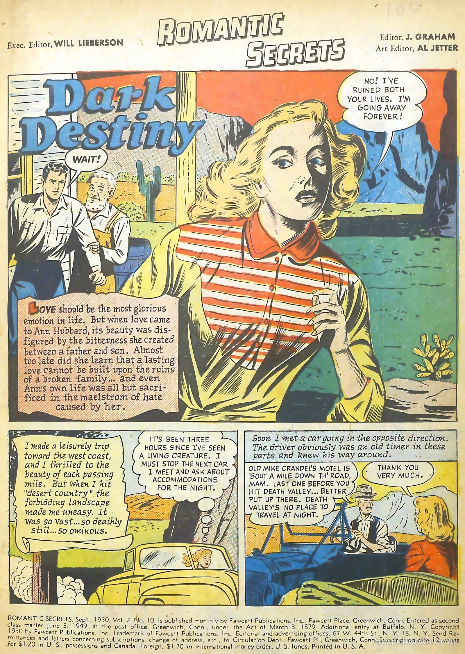 Romantic Secrets #10 (1950) — page 3 of 36