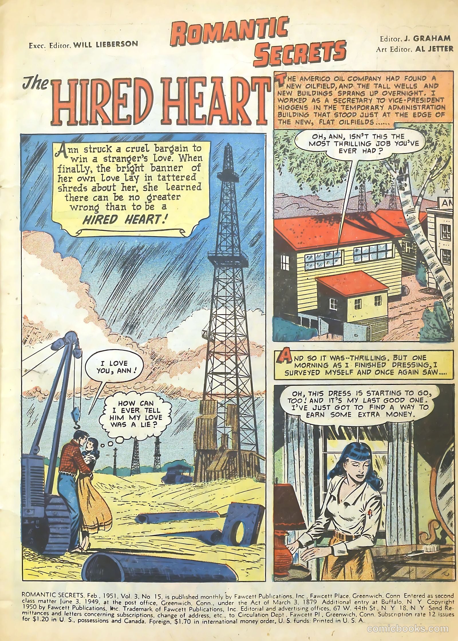 Romantic Secrets #15 (1951) — page 3 of 36