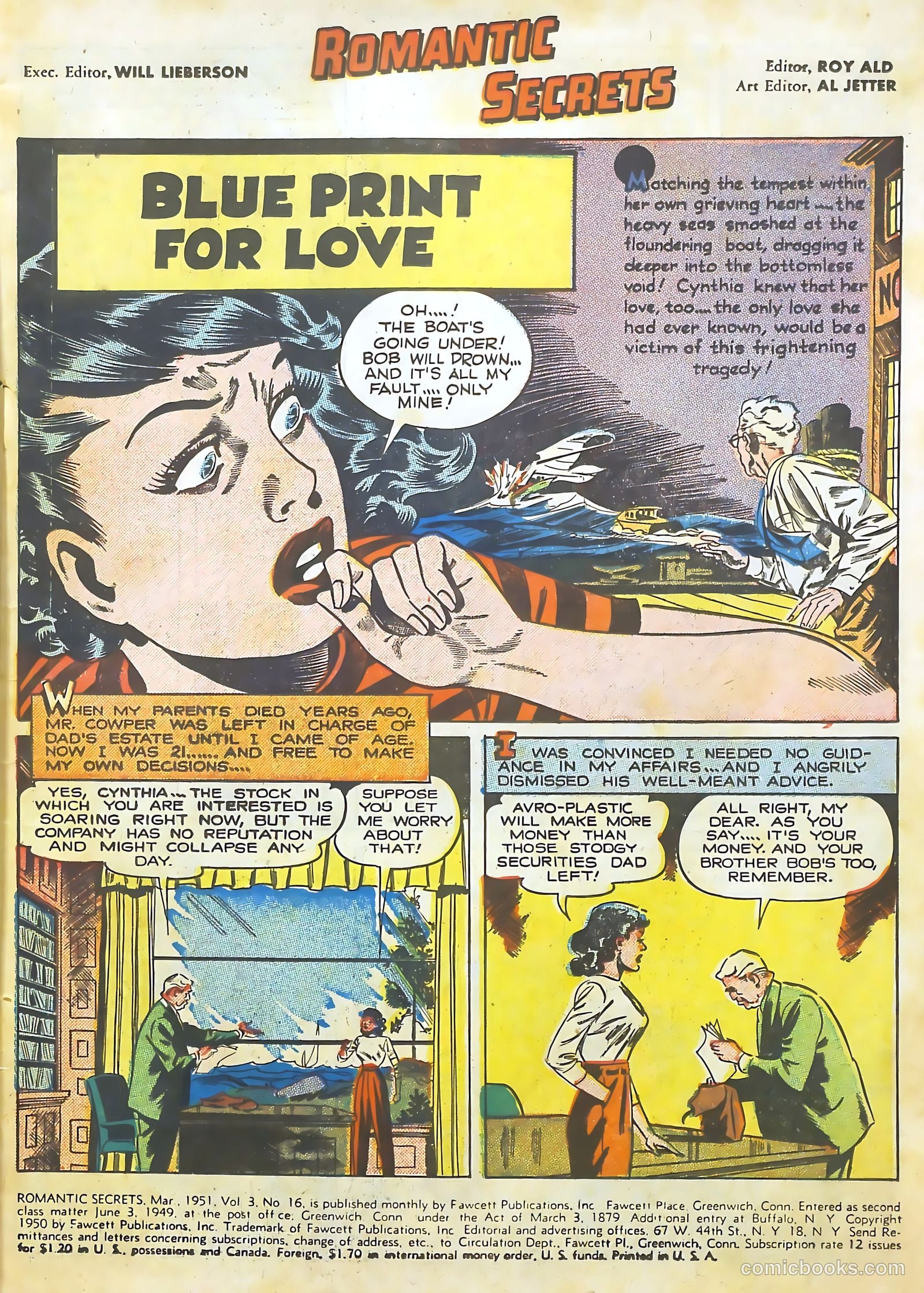 Romantic Secrets #16 (1951) — page 3 of 36